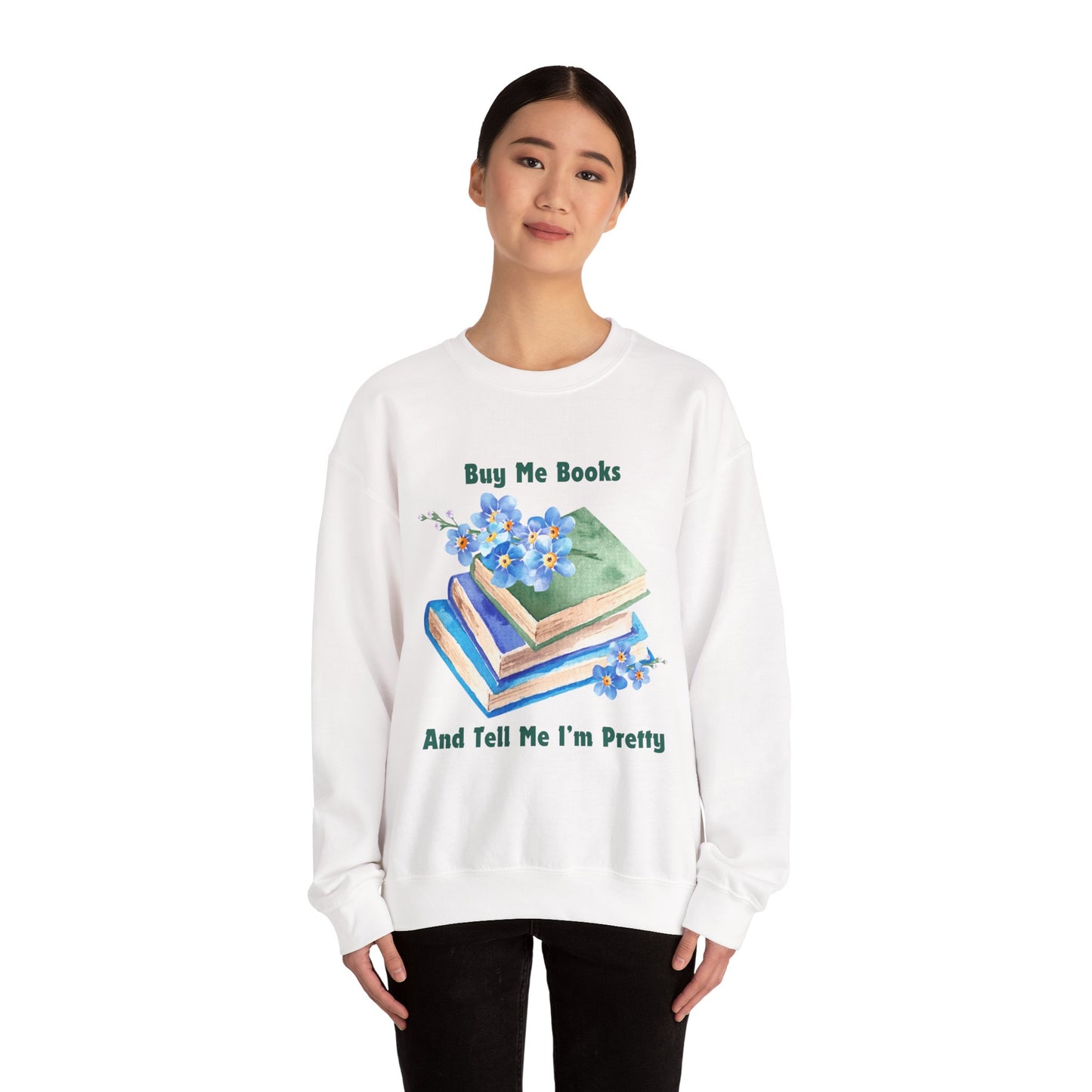 Buy Me Books, Cozy Bibliophile Sweatshirt, Perfect Gift for Book Lovers, Literary Apparel, Cozy Reading Gift, Cute Bookworm Crewneck