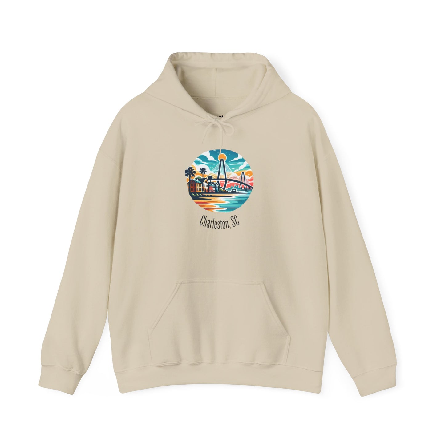 Charleston SC Hoodie, Coastal Sweatshirt, Beach Lover Gift, Unisex Pullover, Summer Vacation Apparel