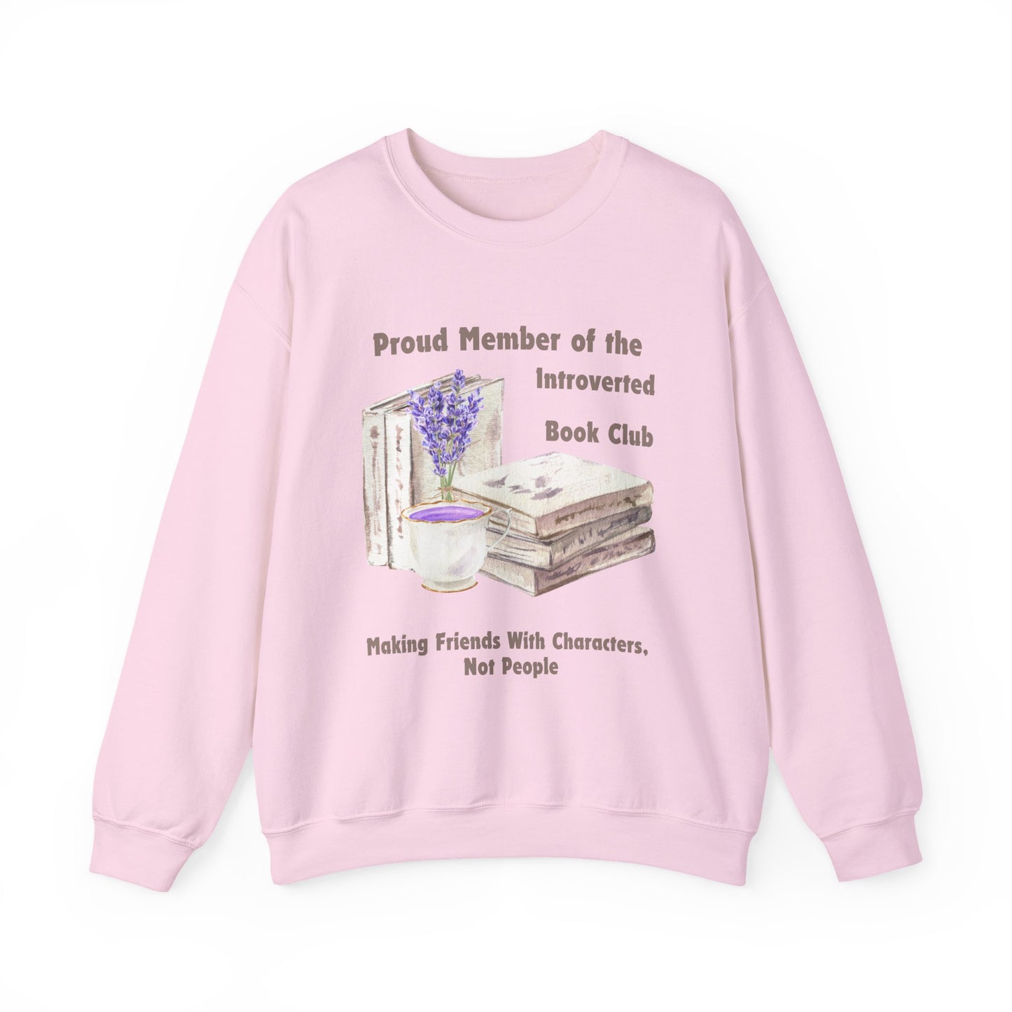 Introverted Book Club, Cozy Bibliophile Sweatshirt, Perfect Gift for Book Lovers, Literary Apparel, Cozy Reading Gift, Cute Bookworm Crewneck