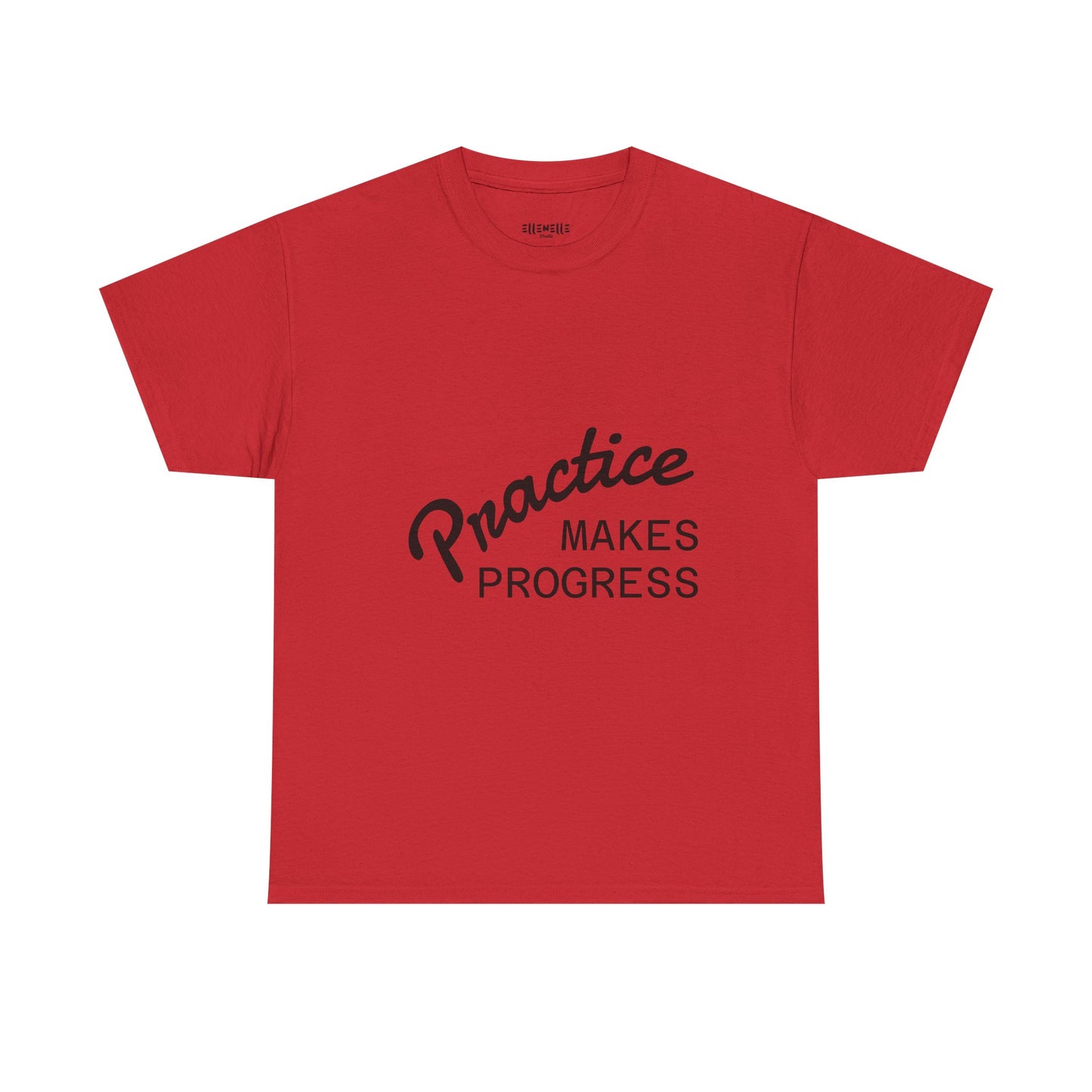 Unisex Heavy Cotton Tee with 'Practice Makes Progress'