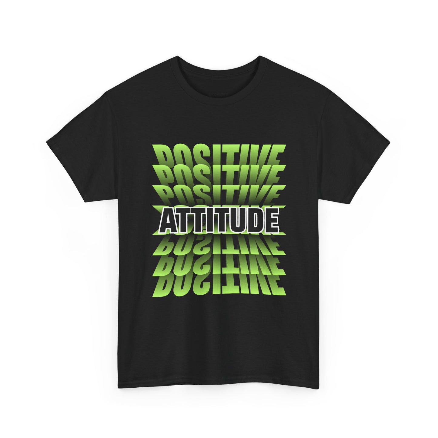 Positive Attitude Empowering Unisex Heavy Cotton Tee, Self-Love T-Shirt, Affirmation Apparel, Gift for Friends, Motivational Clothing