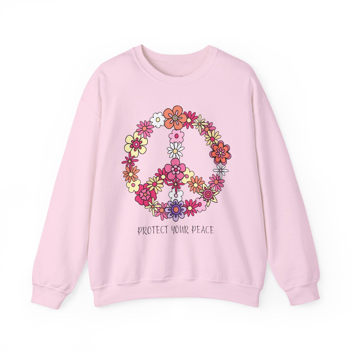 Protect Your Peace Empowering Unisex Crewneck Sweatshirt, Affirmation Apparel, Motivational Gift, Cozy Self-Care Clothing, Inspirational Wear