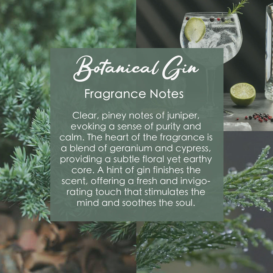 Botanical Gin and Juniper Crystal-Enhanced Premium Coconut-Soy Wax Melts