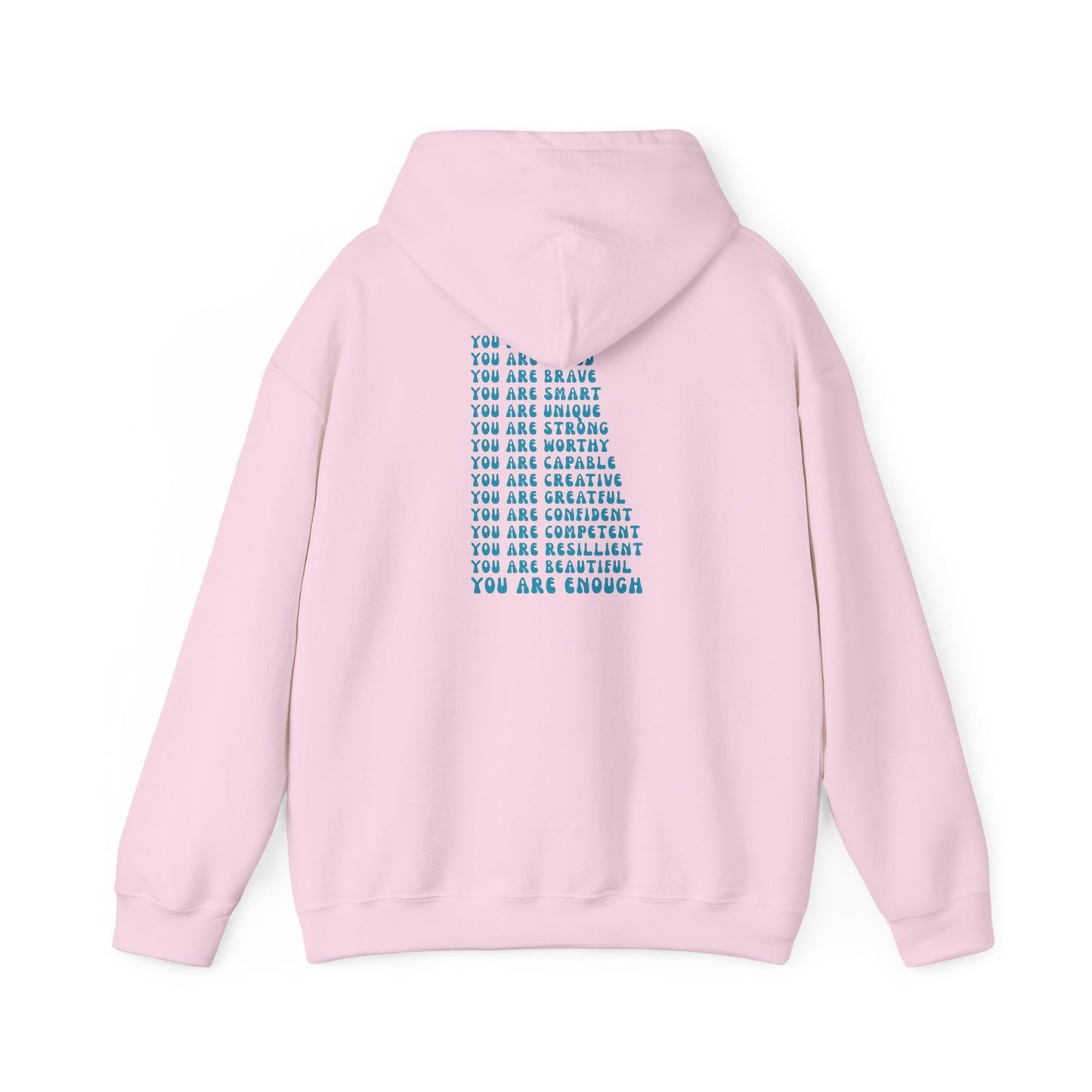 You Are Enough Motivational Hoodie, Unisex Sweatshirt, Casual Comfort Wear, Gift for Teens, Inspirational Clothing, Everyday Hoodie
