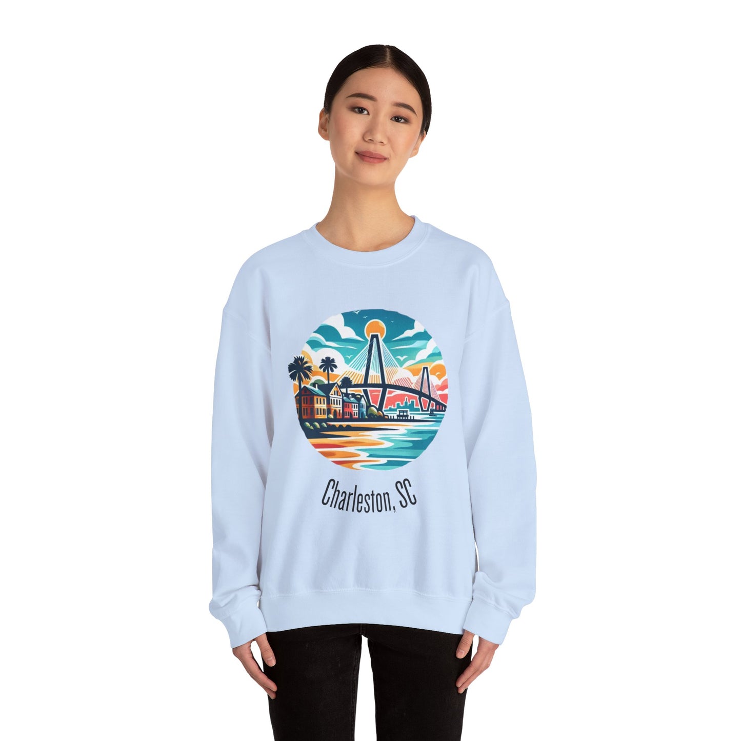 Charleston SC Sweatshirt, Cozy Crewneck, Charleston Gift, Travel Souvenir, Unisex Sweatshirt, Beach Vibes Apparel, Casual Wear