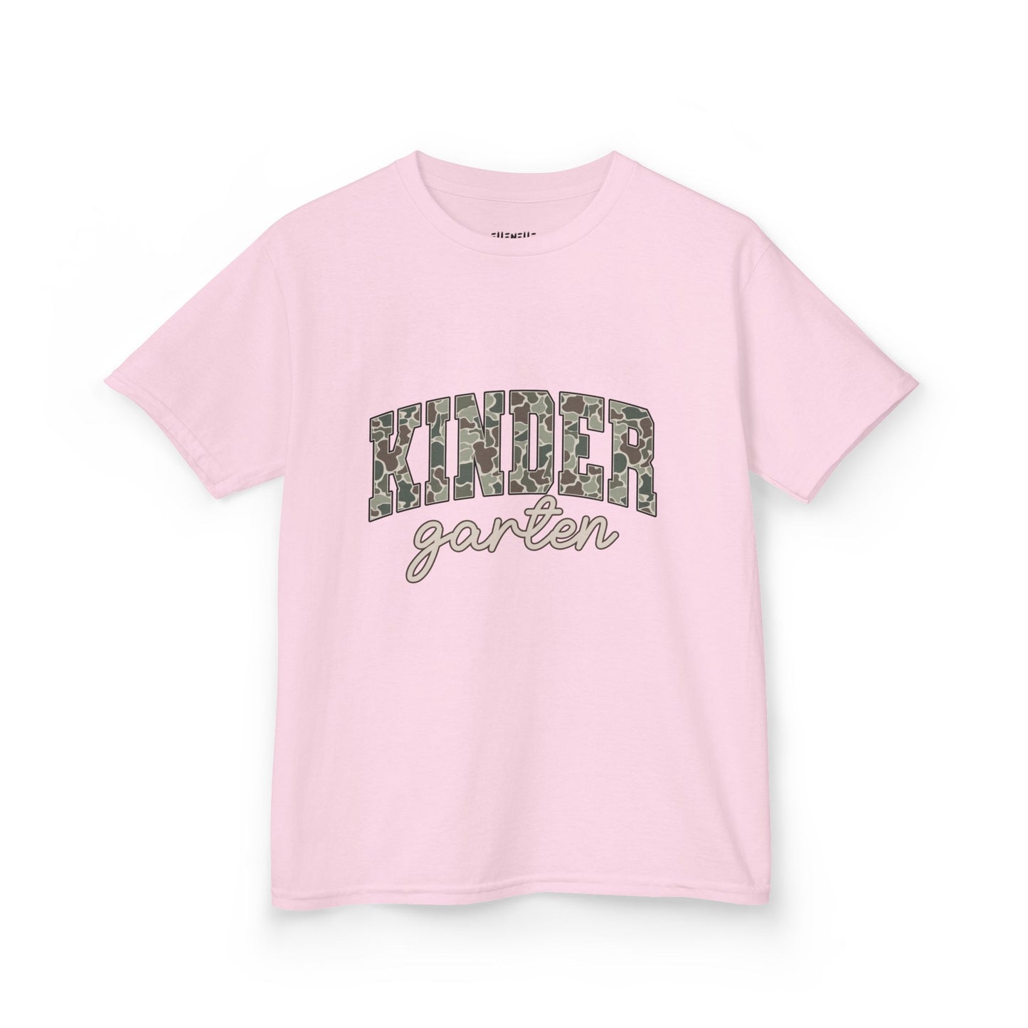 Camo Kindergarten T‑Shirt — Neutral Back-to-School Tee