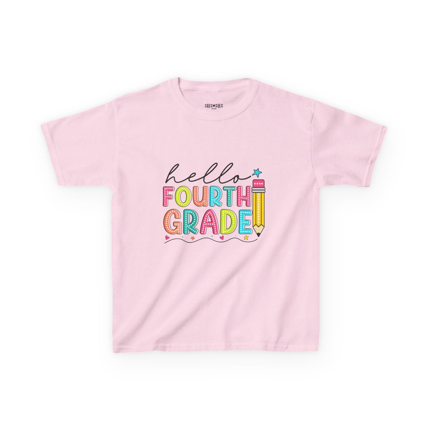 Hello Fourth Grade T‑Shirt — Bright Back-to-School Tee