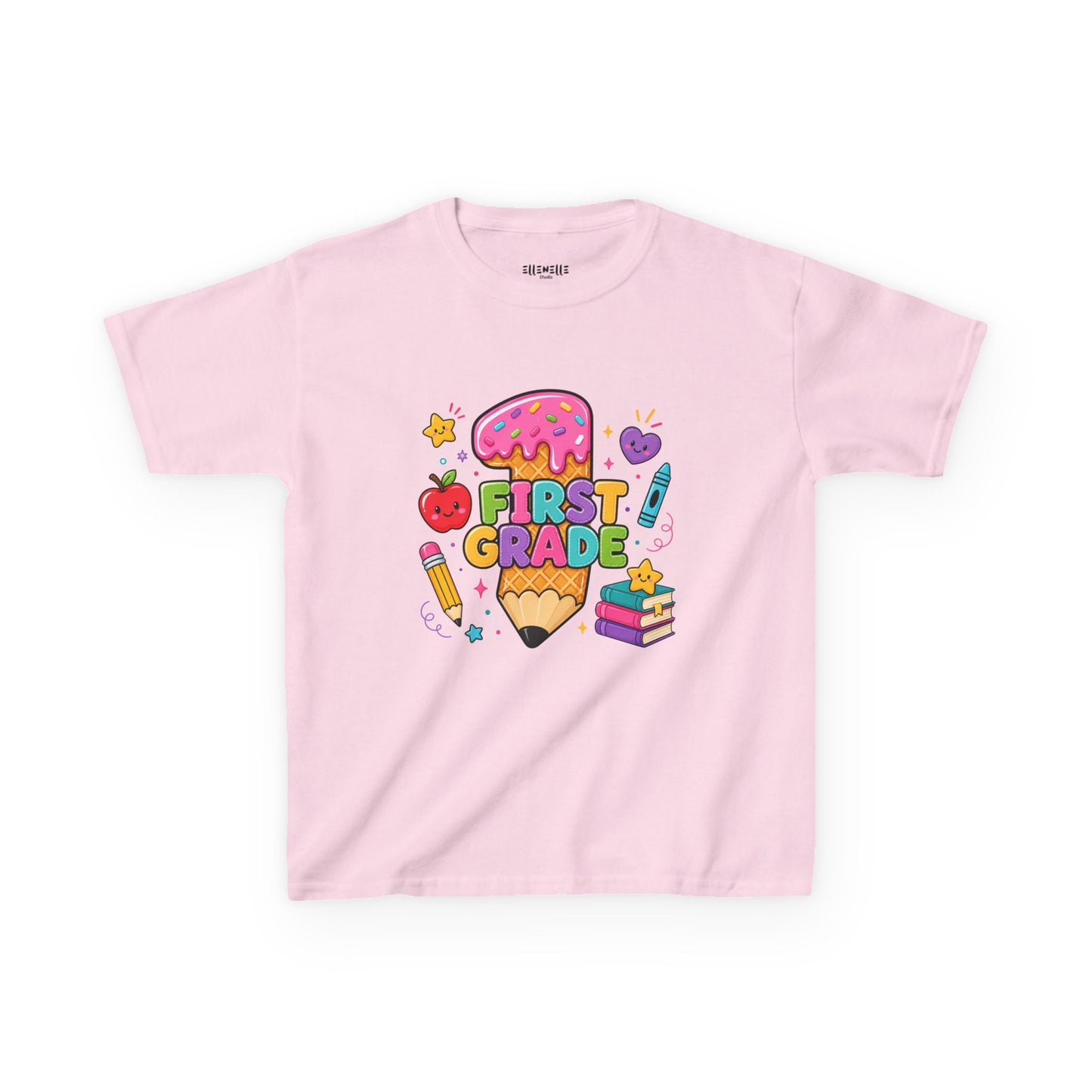 1st Grade T‑Shirt — Cute Ice Cream Pencil Tee