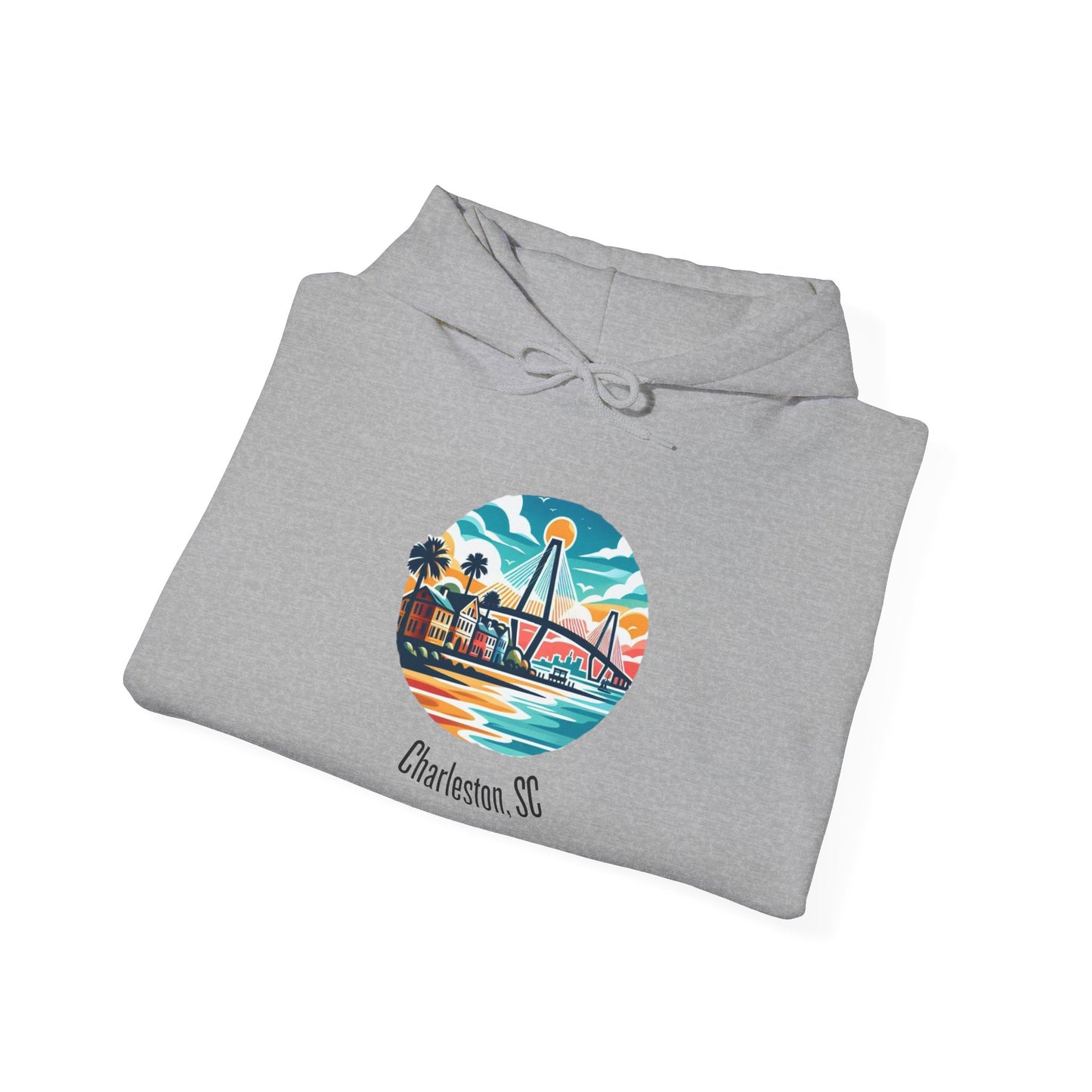 Charleston SC Hoodie, Coastal Sweatshirt, Beach Lover Gift, Unisex Pullover, Summer Vacation Apparel
