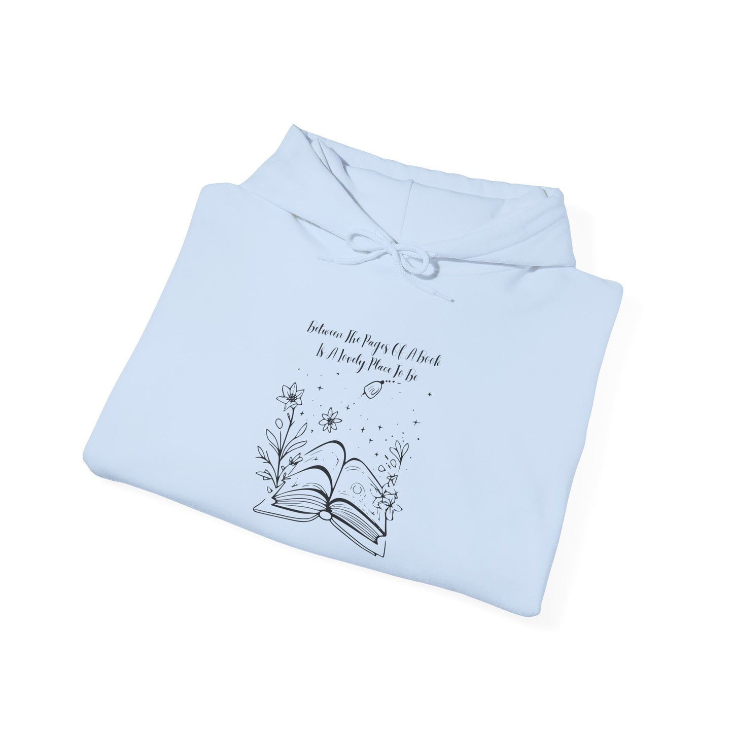 Between the Pages of a Book... Unisex Hooded Sweatshirt with Library Design, Cozy Literature Hoodie for Book Lovers, Perfect Gift for Readers, Literary [...]
