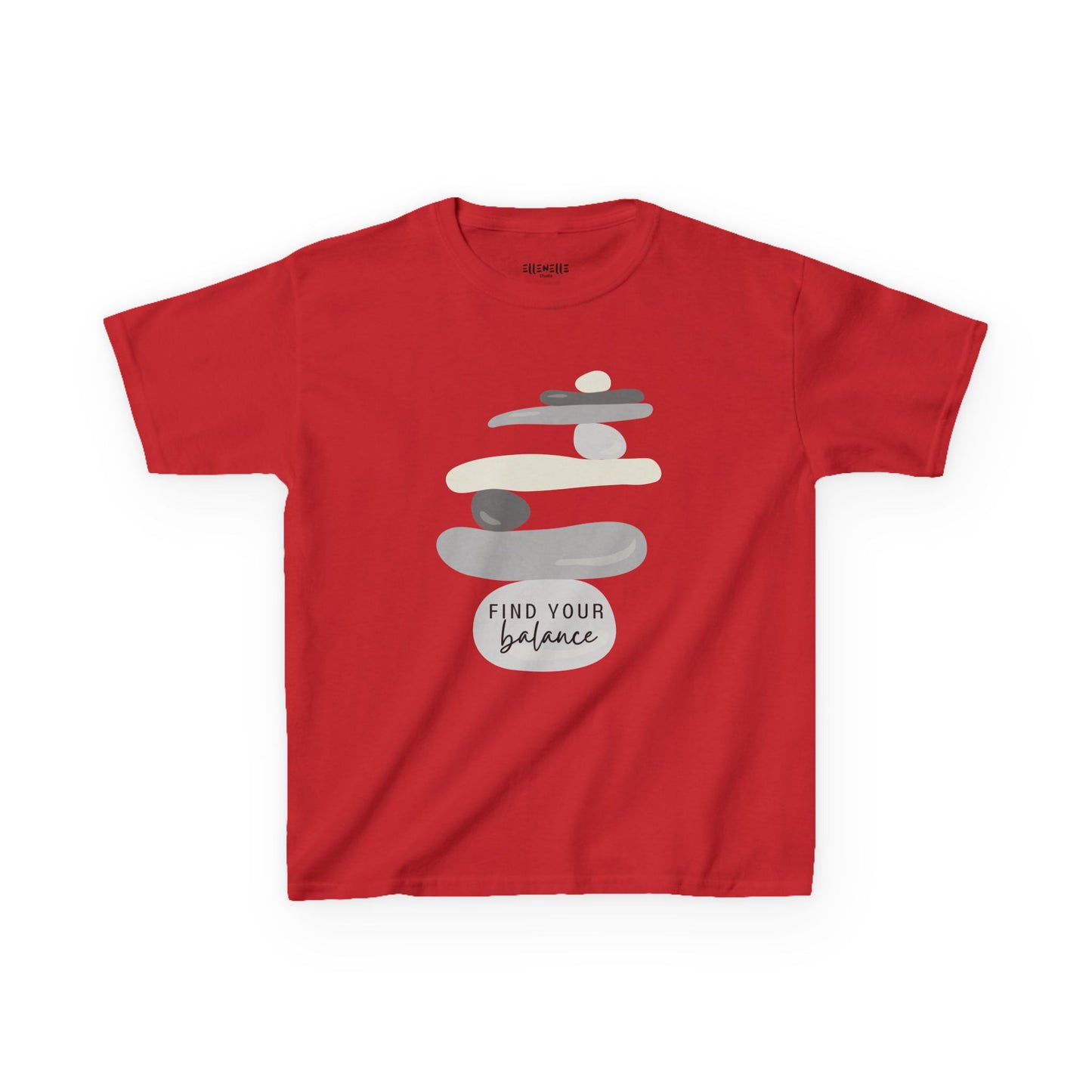 Find Your Balance Motivational Kids T-Shirt, Positive Affirmation Shirt, Gift for Children, Encouraging Apparel