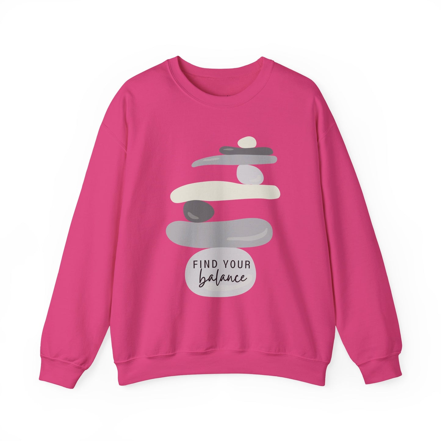 Find Your Balance Empowering Unisex Crewneck Sweatshirt, Affirmation Apparel, Motivational Gift, Cozy Self-Care Clothing, Inspirational Wear