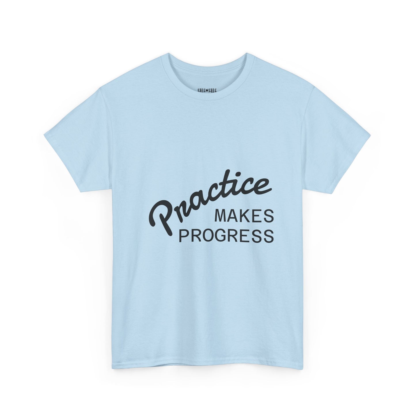 Unisex Heavy Cotton Tee with 'Practice Makes Progress'
