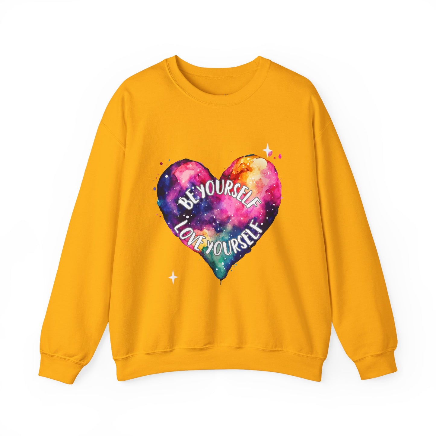 Be Yourself Love Yourself Empowering Unisex Crewneck Sweatshirt, Affirmation Apparel, Motivational Gift, Cozy Self-Care Clothing, Inspirational Wear