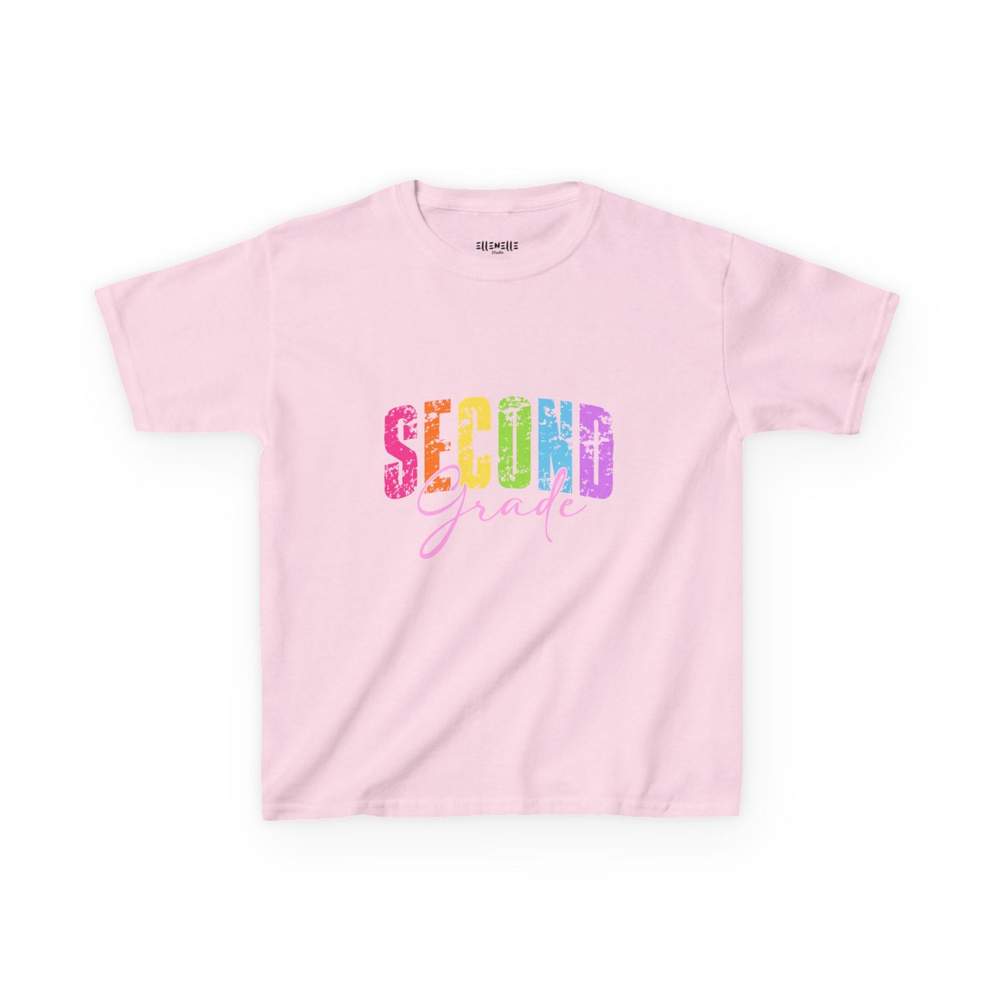 Distressed Second Grade T‑Shirt — Bright Back-to-School Tee
