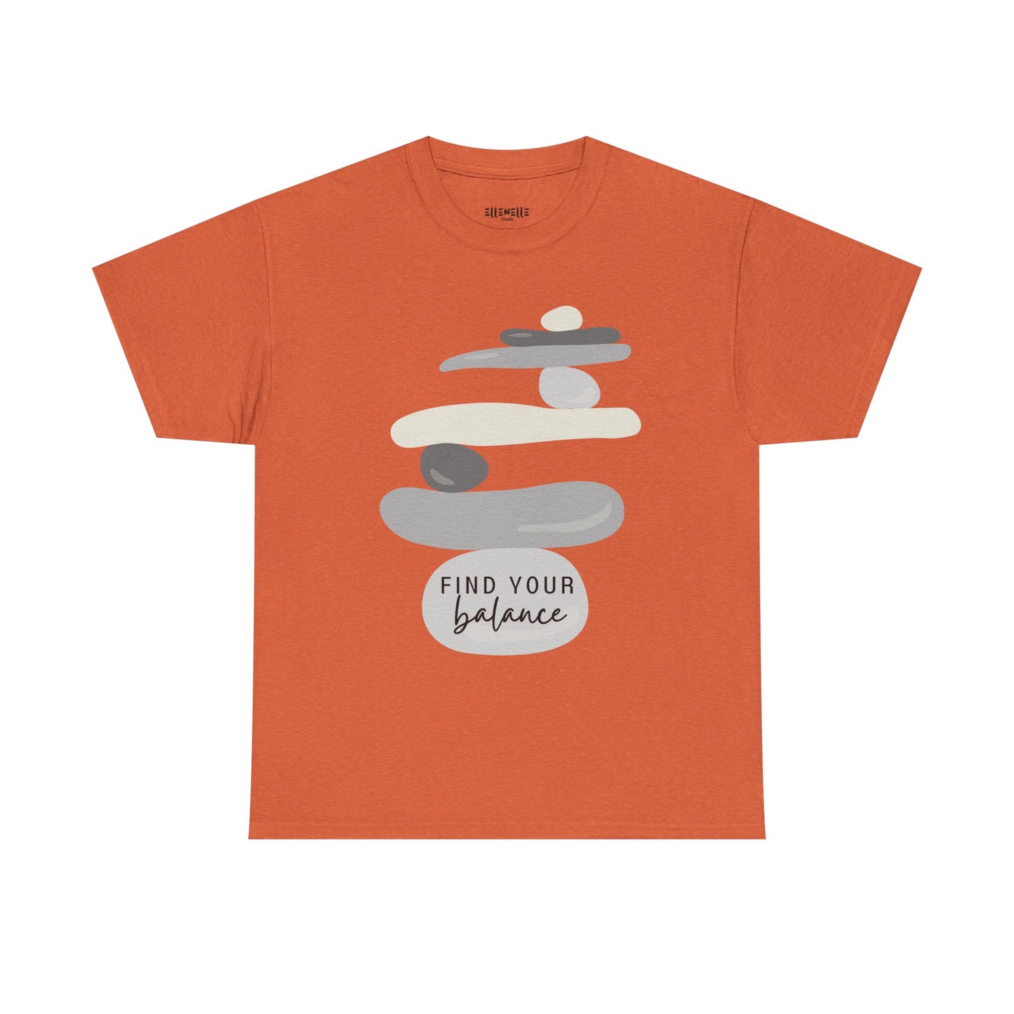 Find Your Balance Empowering Unisex Heavy Cotton Tee, Self-Love T-Shirt, Affirmation Apparel, Gift for Friends, Motivational Clothing