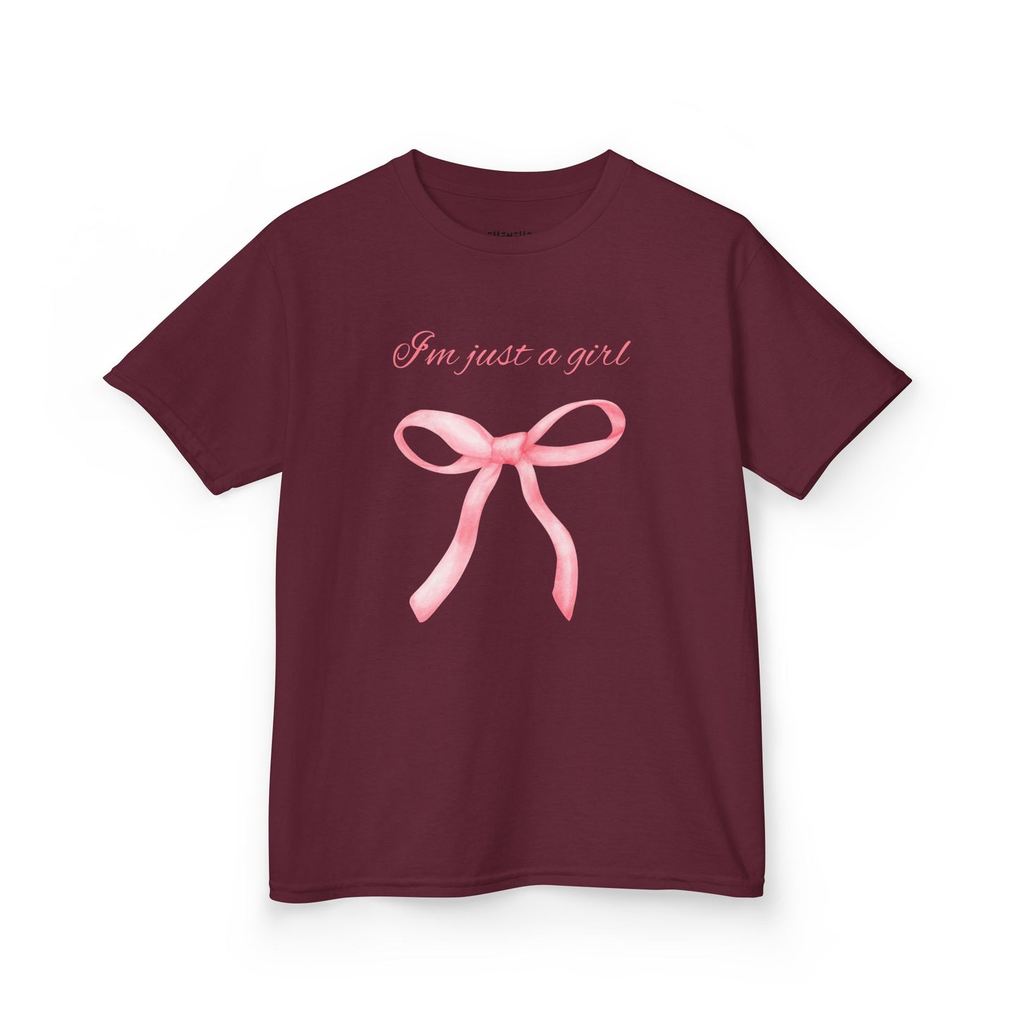 I'm Just a Girl, Pink Bow Cotton Tee, Pink Bow T-Shirt