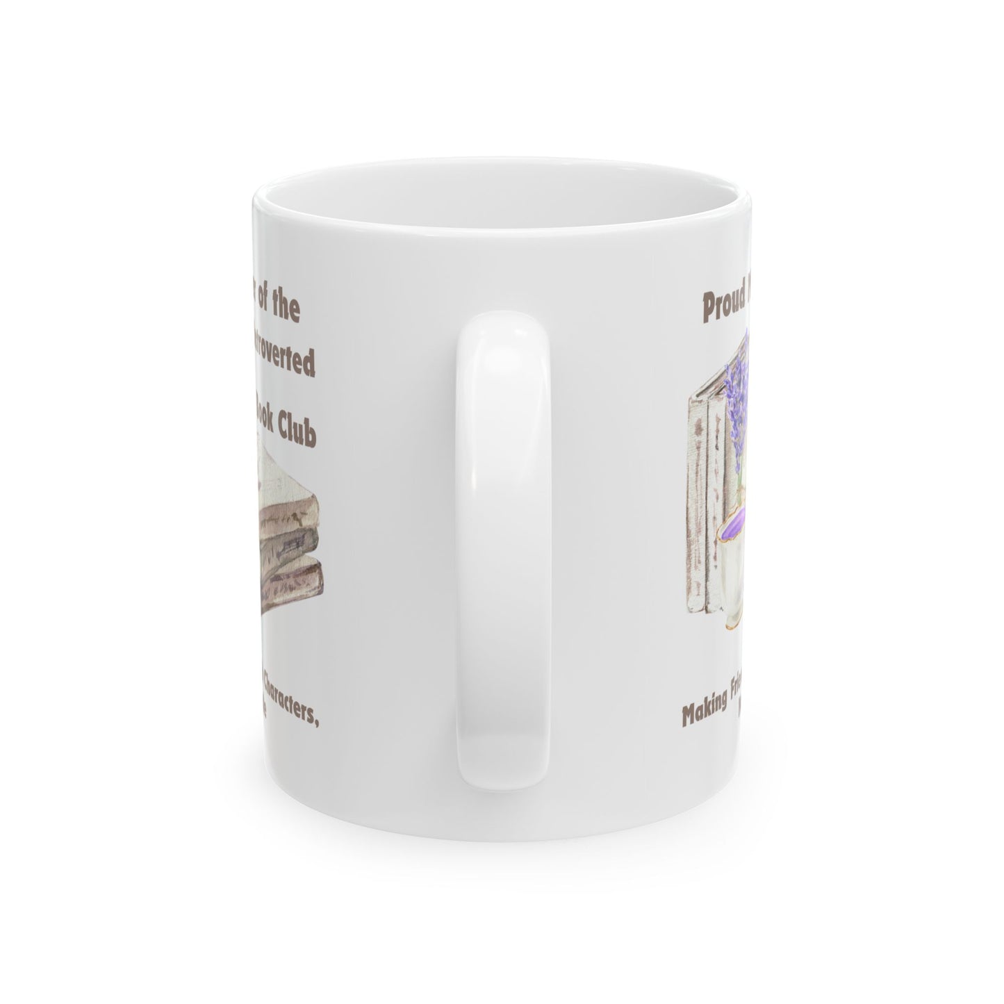 Introverted Book Club Mug - Book Lover Ceramic Mug 11oz 15oz