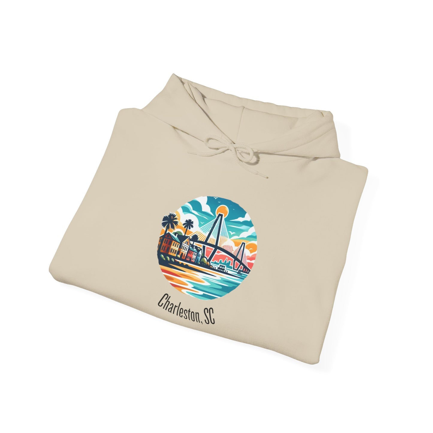 Charleston SC Hoodie, Coastal Sweatshirt, Beach Lover Gift, Unisex Pullover, Summer Vacation Apparel