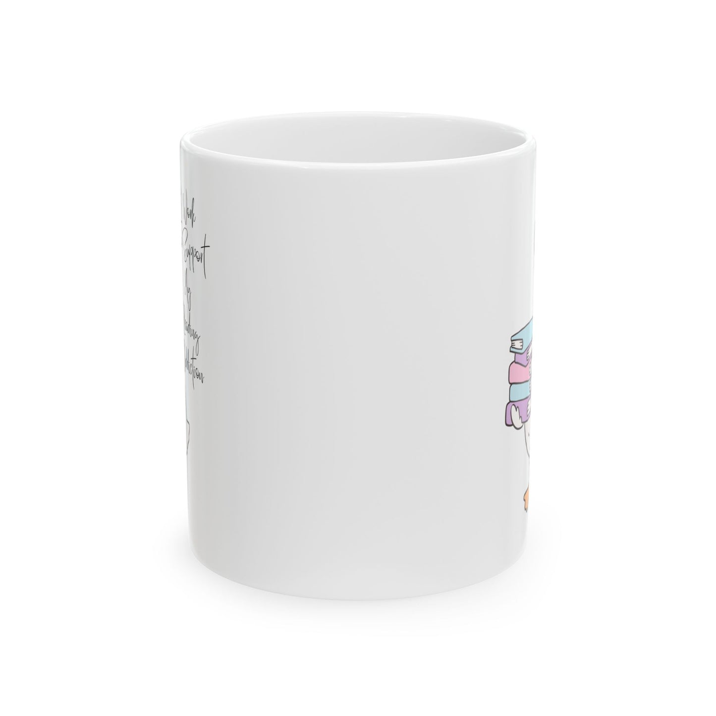 I Work to Support My Reading Addiction Mug - Book Lover Ceramic Mug 11oz 15oz