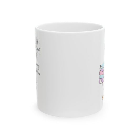 I Work to Support My Reading Addiction Mug - Book Lover Ceramic Mug 11oz 15oz