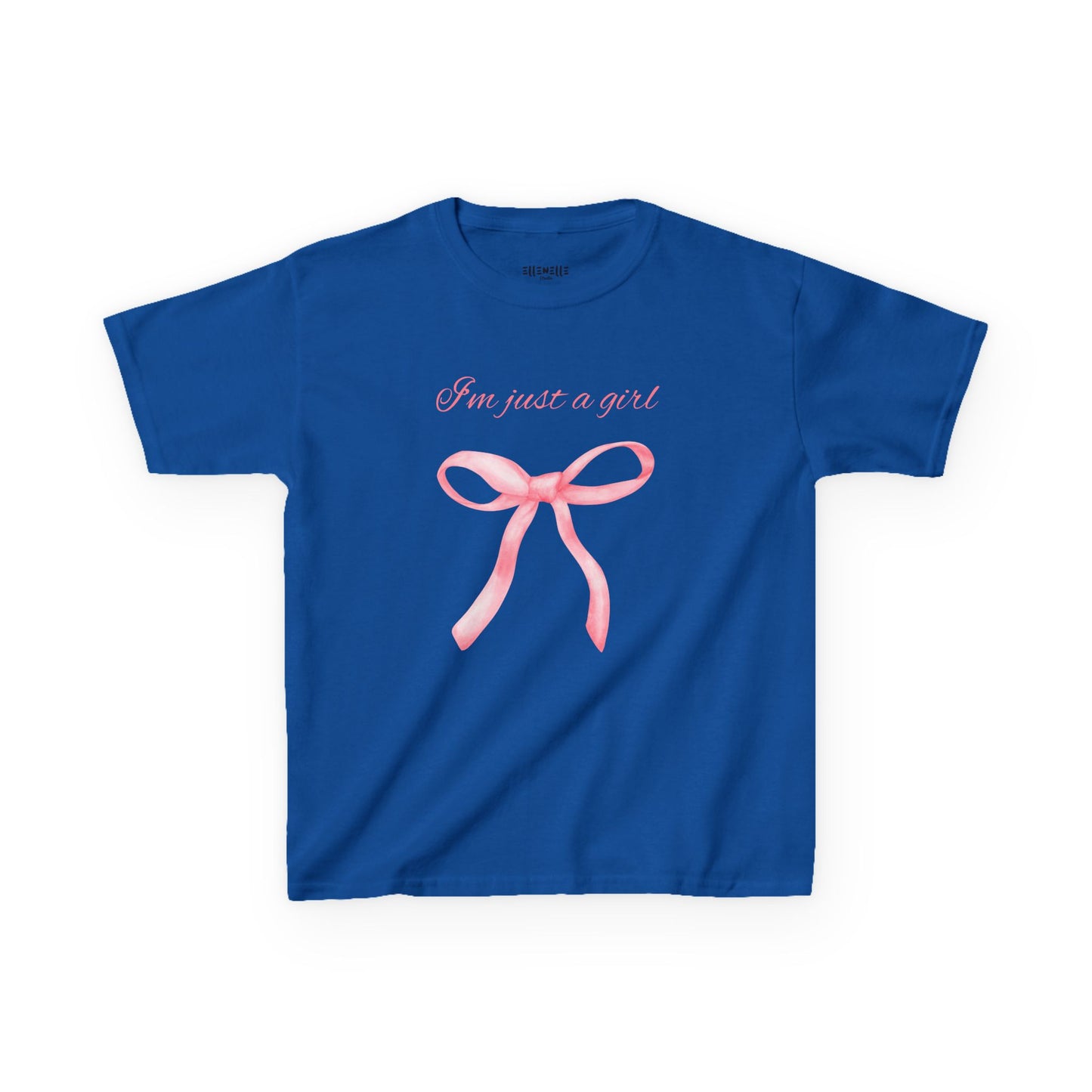 I'm Just a Girl, Pink Bow Cotton Tee, Pink Bow T-Shirt
