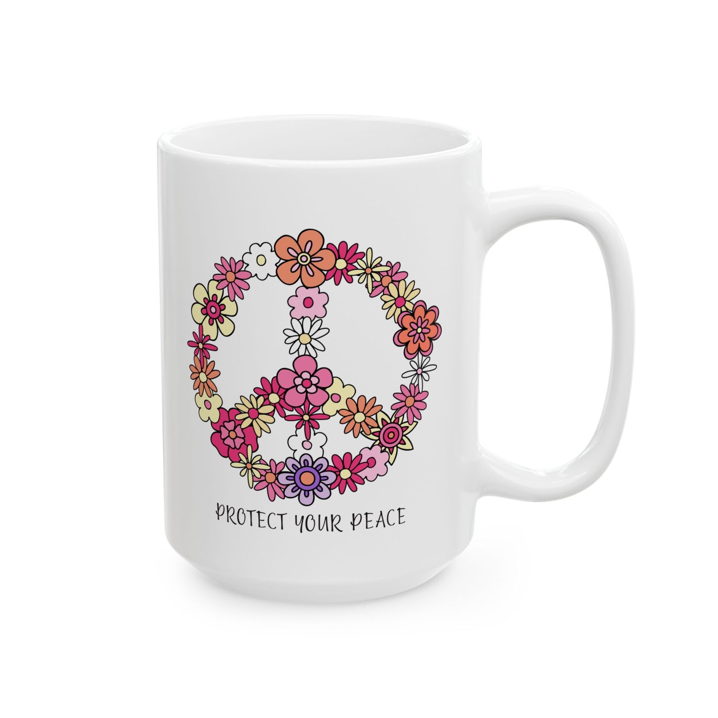 Protect Your Peace Inspirational Ceramic Mug, 11oz and 15oz Coffee Cup for Motivation, Great Gift for Friends, Birthday, Self-Care, Office Decor, [...]