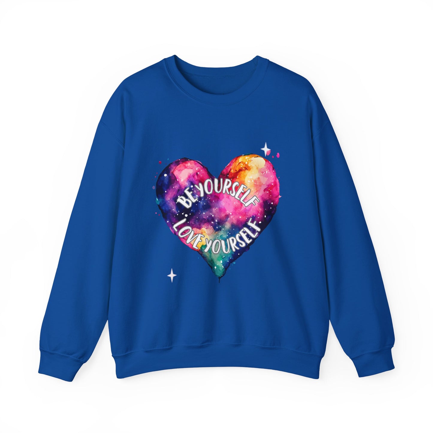 Be Yourself Love Yourself Empowering Unisex Crewneck Sweatshirt, Affirmation Apparel, Motivational Gift, Cozy Self-Care Clothing, Inspirational Wear