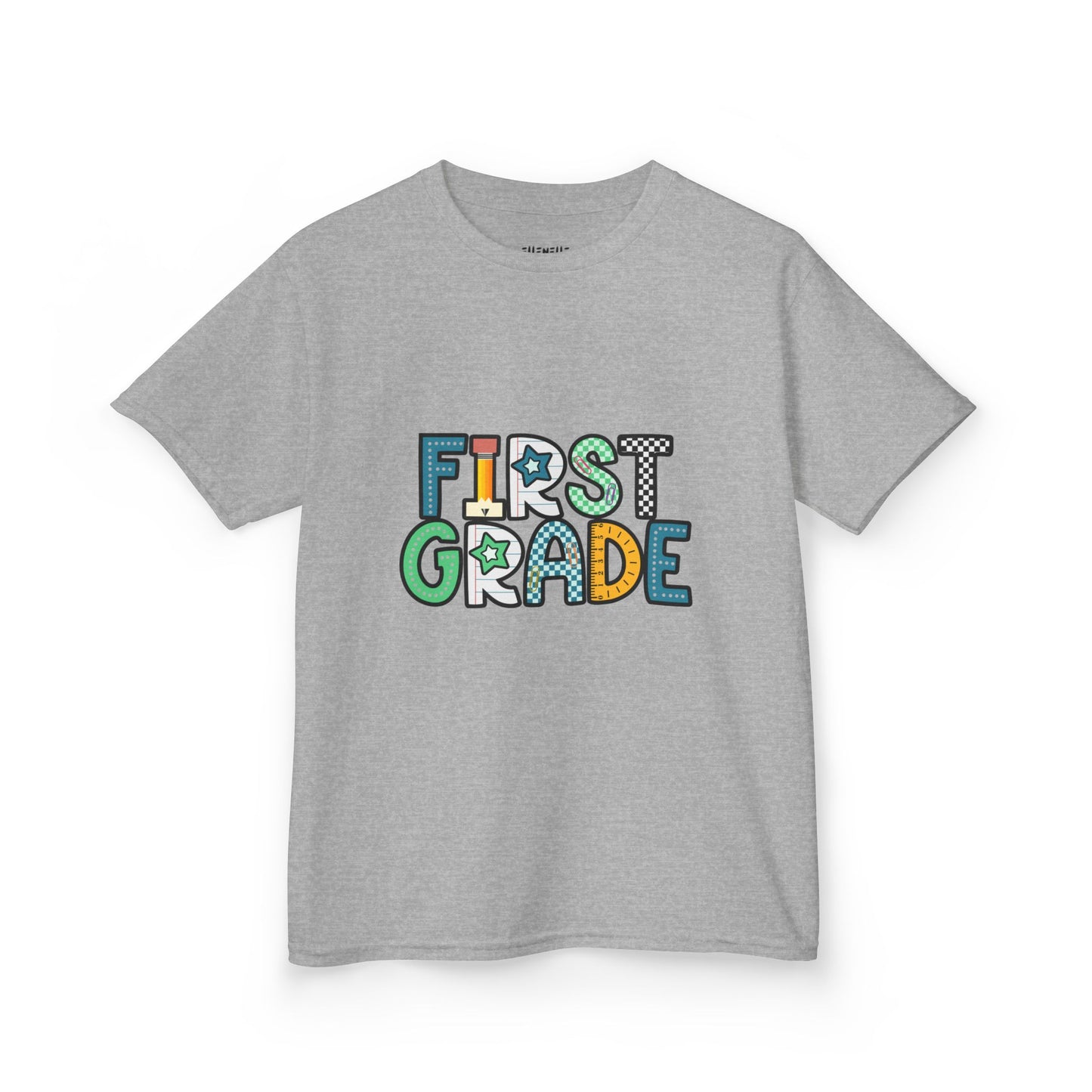 First Grade T‑Shirt — Blue Back-to-School Tee