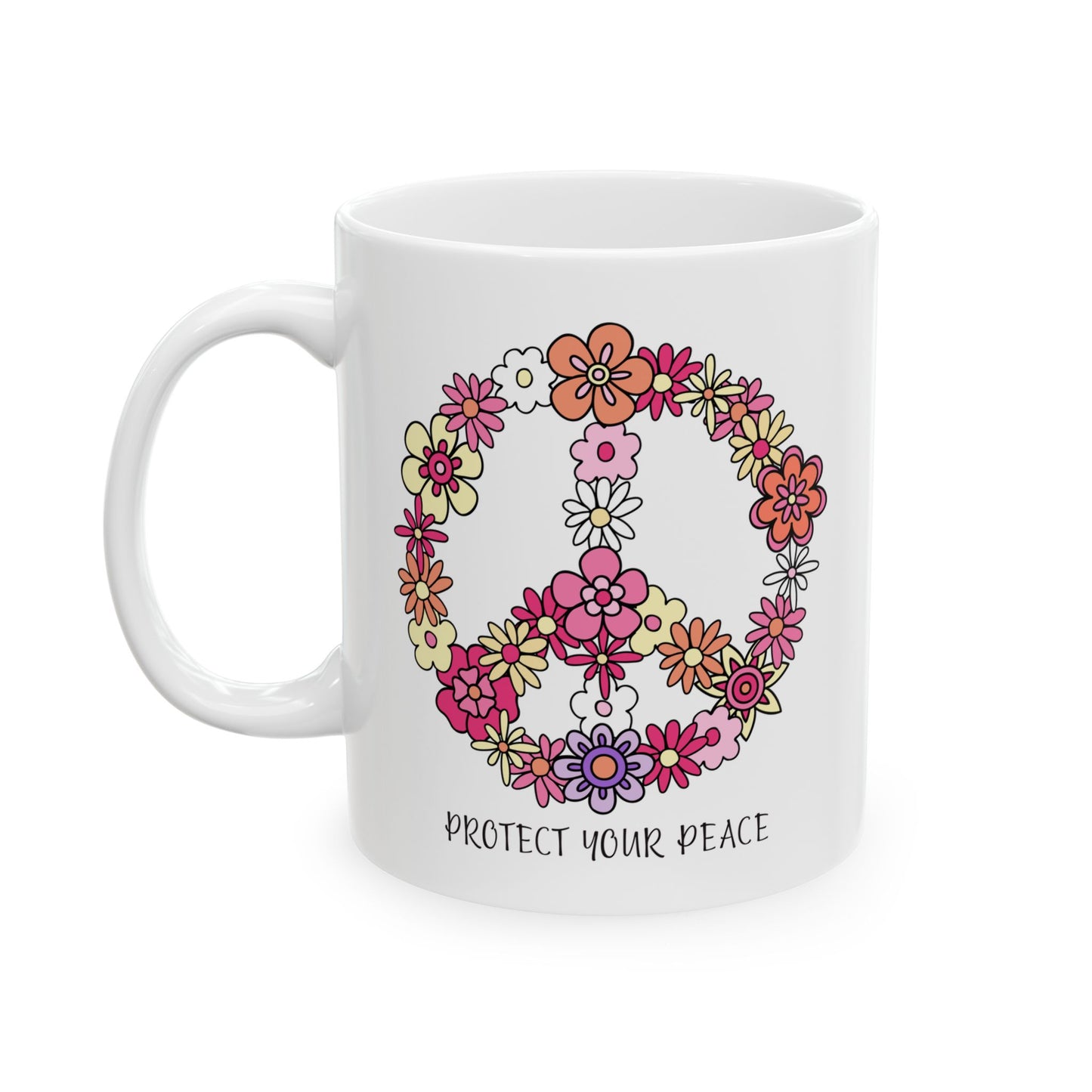 Protect Your Peace Inspirational Ceramic Mug, 11oz and 15oz Coffee Cup for Motivation, Great Gift for Friends, Birthday, Self-Care, Office Decor, [...]