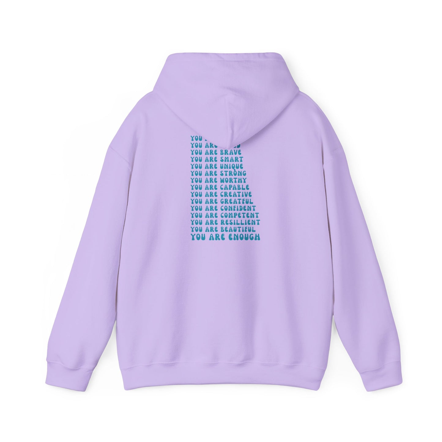 You Are Enough Motivational Hoodie, Unisex Sweatshirt, Casual Comfort Wear, Gift for Teens, Inspirational Clothing, Everyday Hoodie