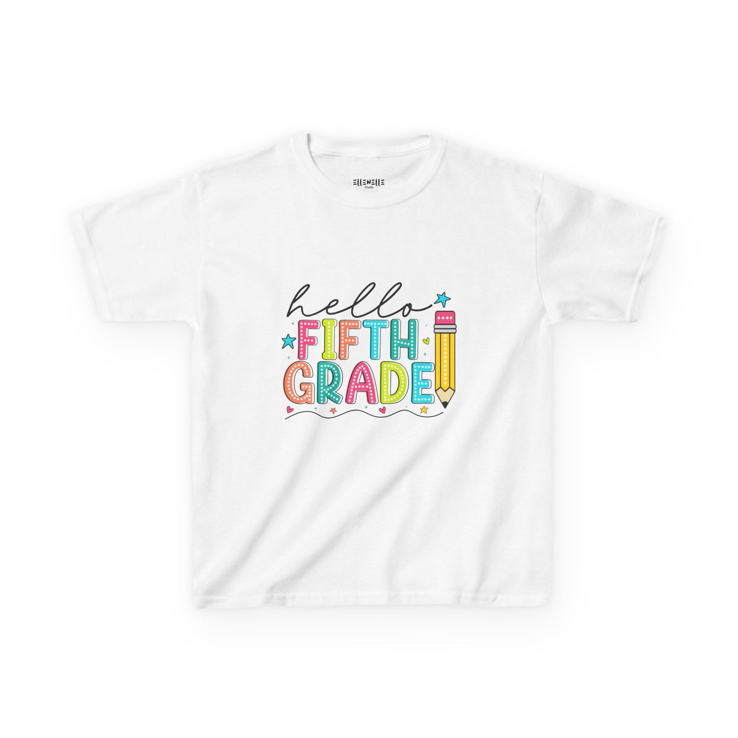 Hello Fifth Grade T‑Shirt — Bright Back-to-School Tee