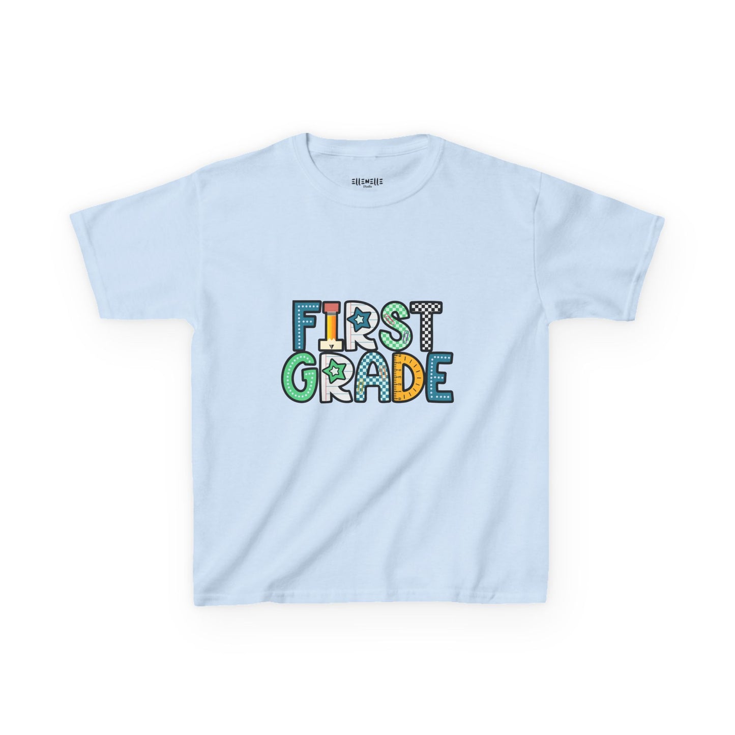 First Grade T‑Shirt — Blue Back-to-School Tee