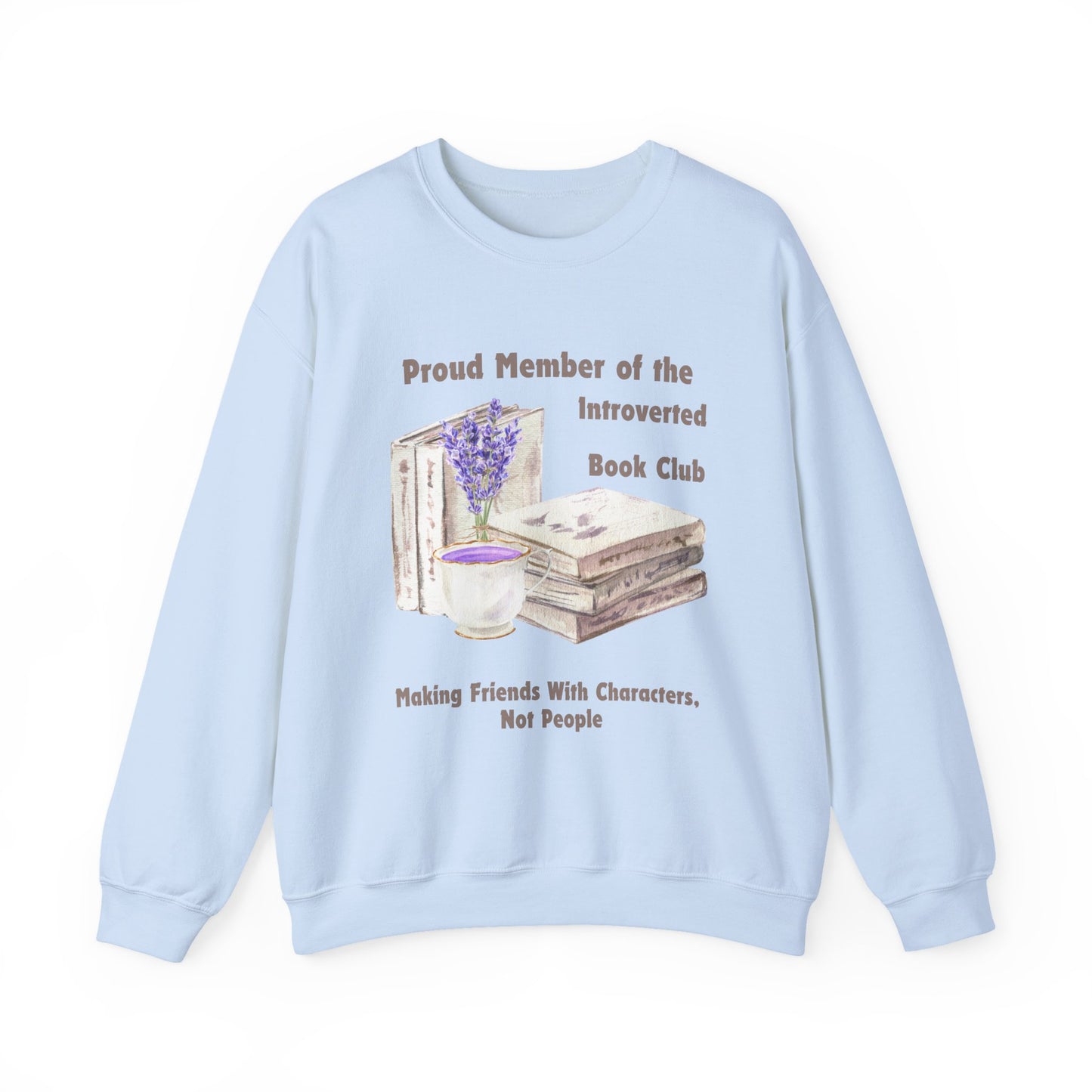 Introverted Book Club, Cozy Bibliophile Sweatshirt, Perfect Gift for Book Lovers, Literary Apparel, Cozy Reading Gift, Cute Bookworm Crewneck