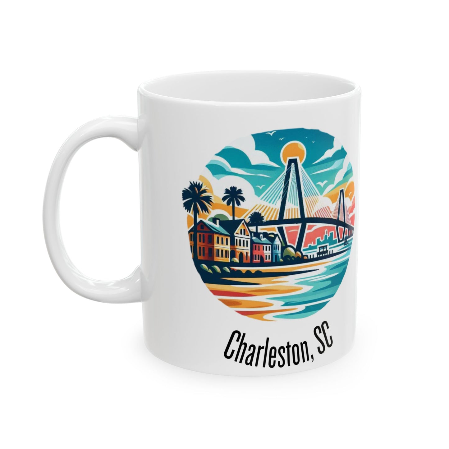 Charleston SC Ceramic Mug - Perfect for Coffee Lovers, Beach Dreamers, Gift for Summer, Vacation, Relaxation