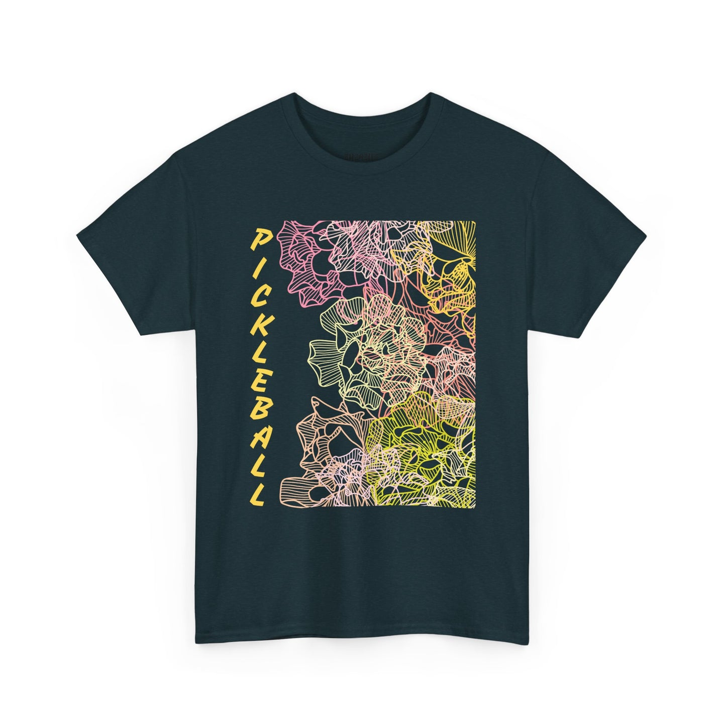 Pickleball Vibes Unisex Heavy Cotton Tee, Fun Sports Shirt, Activewear Gift, Summer Casual Wear, Pickleball Enthusiast Tee