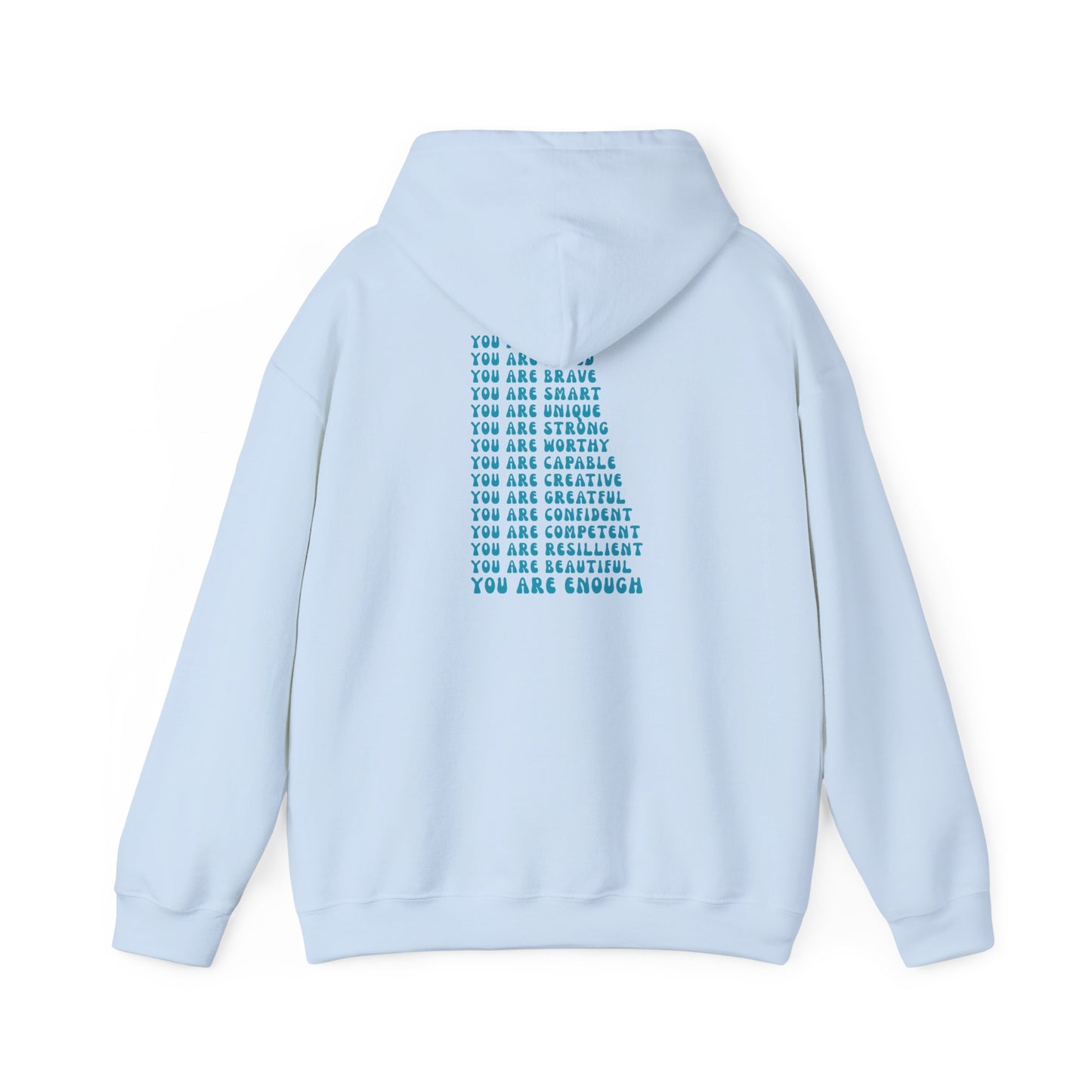 You Are Enough Motivational Hoodie, Unisex Sweatshirt, Casual Comfort Wear, Gift for Teens, Inspirational Clothing, Everyday Hoodie