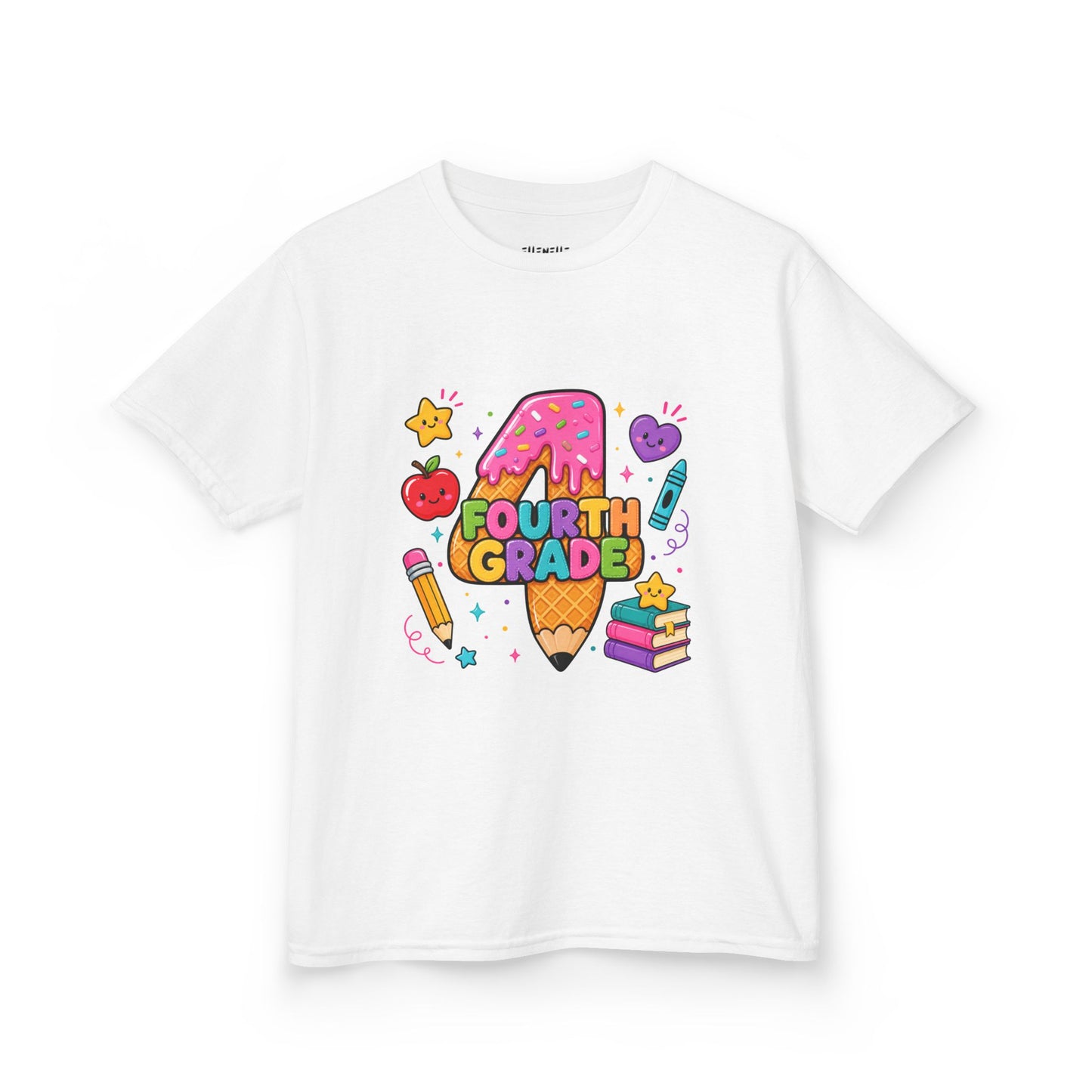 4th Grade T‑Shirt — Cute Ice Cream Pencil Tee