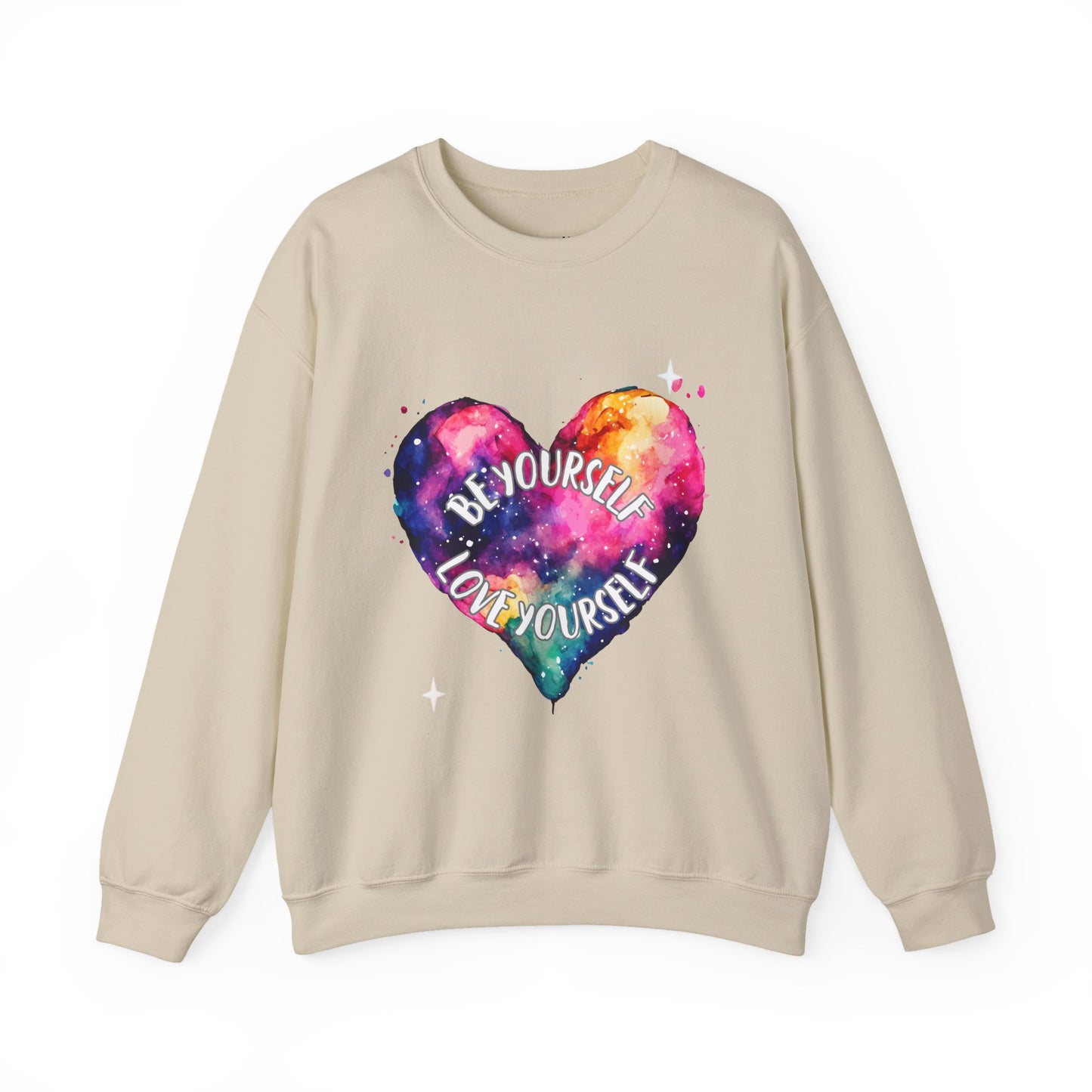Be Yourself Love Yourself Empowering Unisex Crewneck Sweatshirt, Affirmation Apparel, Motivational Gift, Cozy Self-Care Clothing, Inspirational Wear