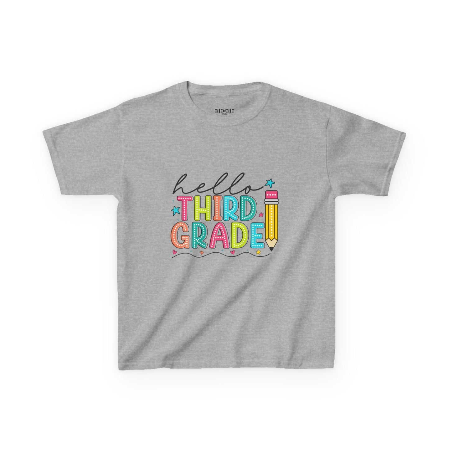 Hello Third Grade T‑Shirt — Bright Back-to-School Tee
