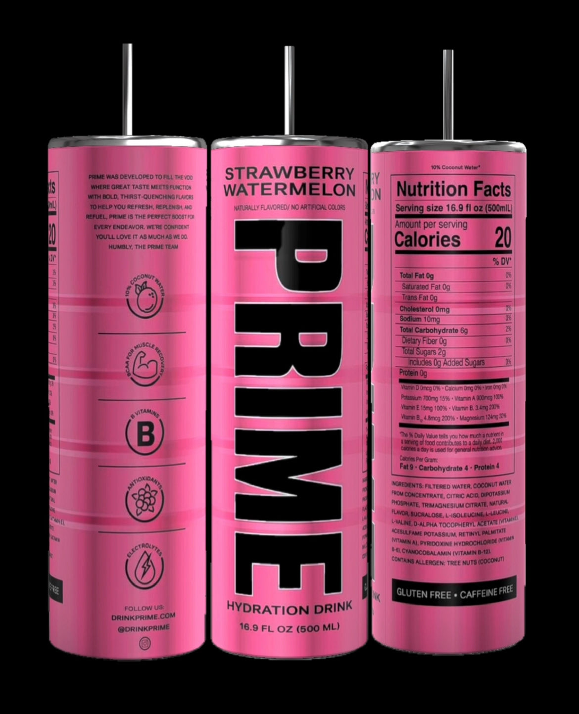 Colorful Prime Energy 20 ounce tumbler
