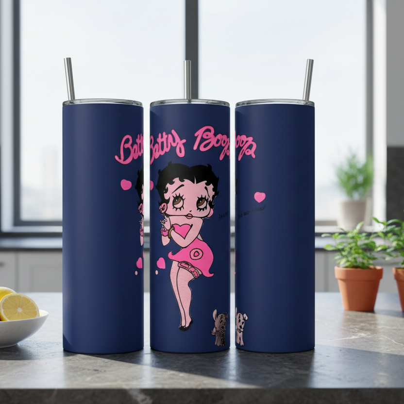 Betty B Navy 20oz Skinny Tumbler