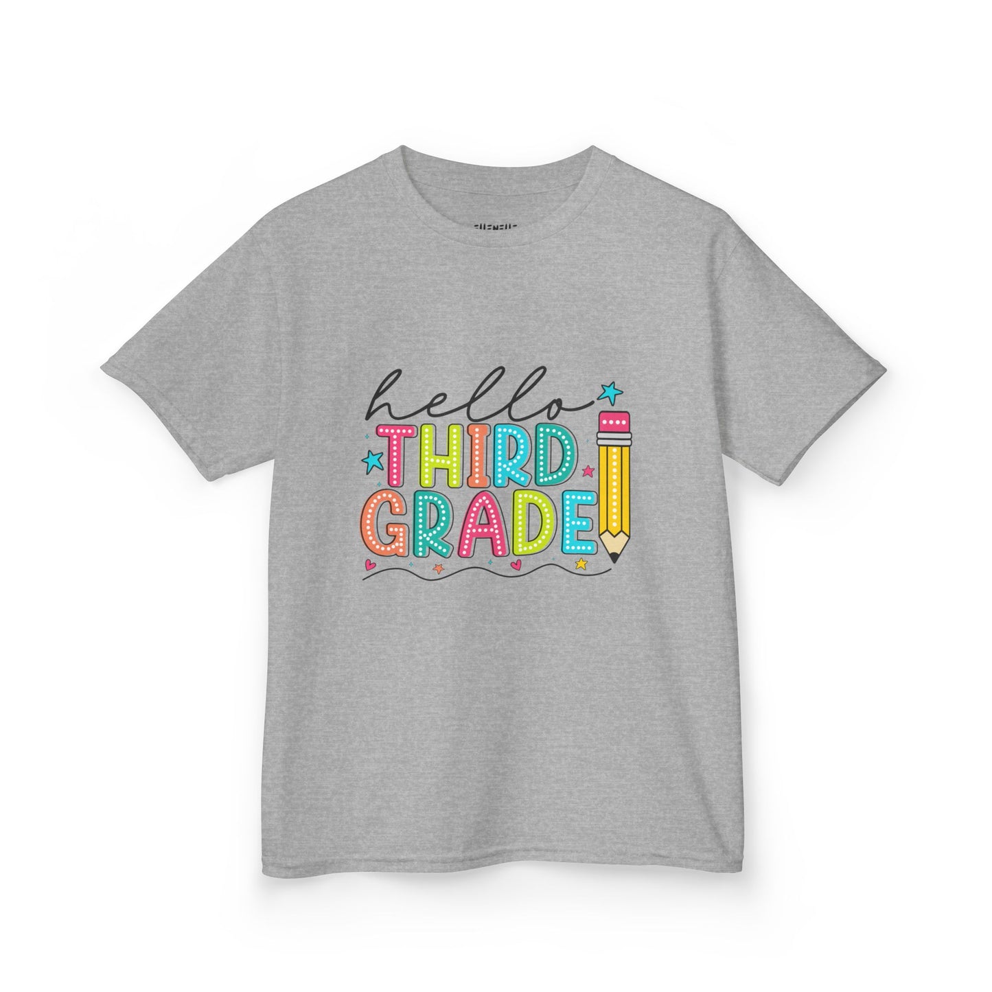 Hello Third Grade T‑Shirt — Bright Back-to-School Tee