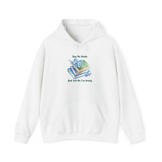 Buy Me Books Unisex Hooded Sweatshirt with Library Design, Cozy Literature Hoodie for Book Lovers, Perfect Gift for Readers, Literary [...]