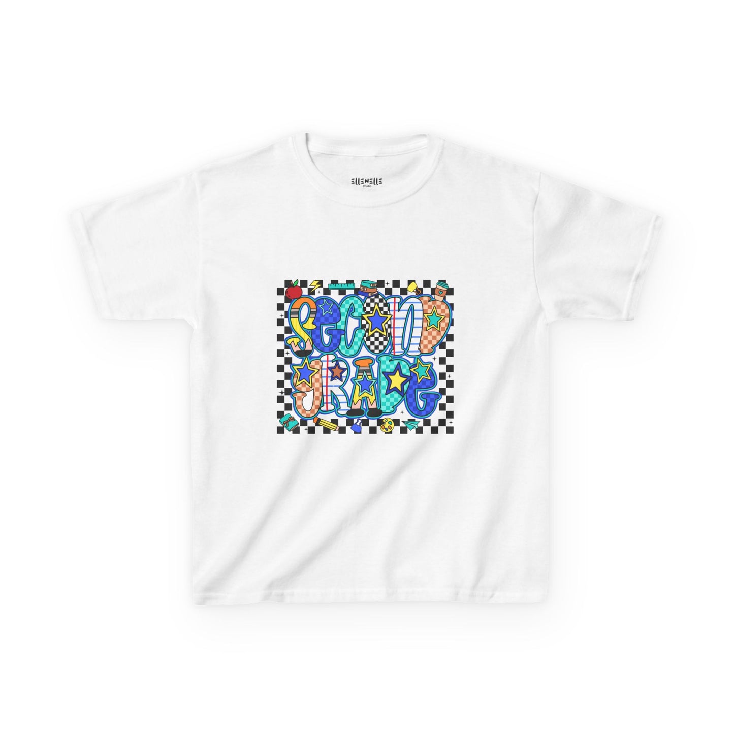 Second Grade T‑Shirt — Checkerboard Back-to-School Tee