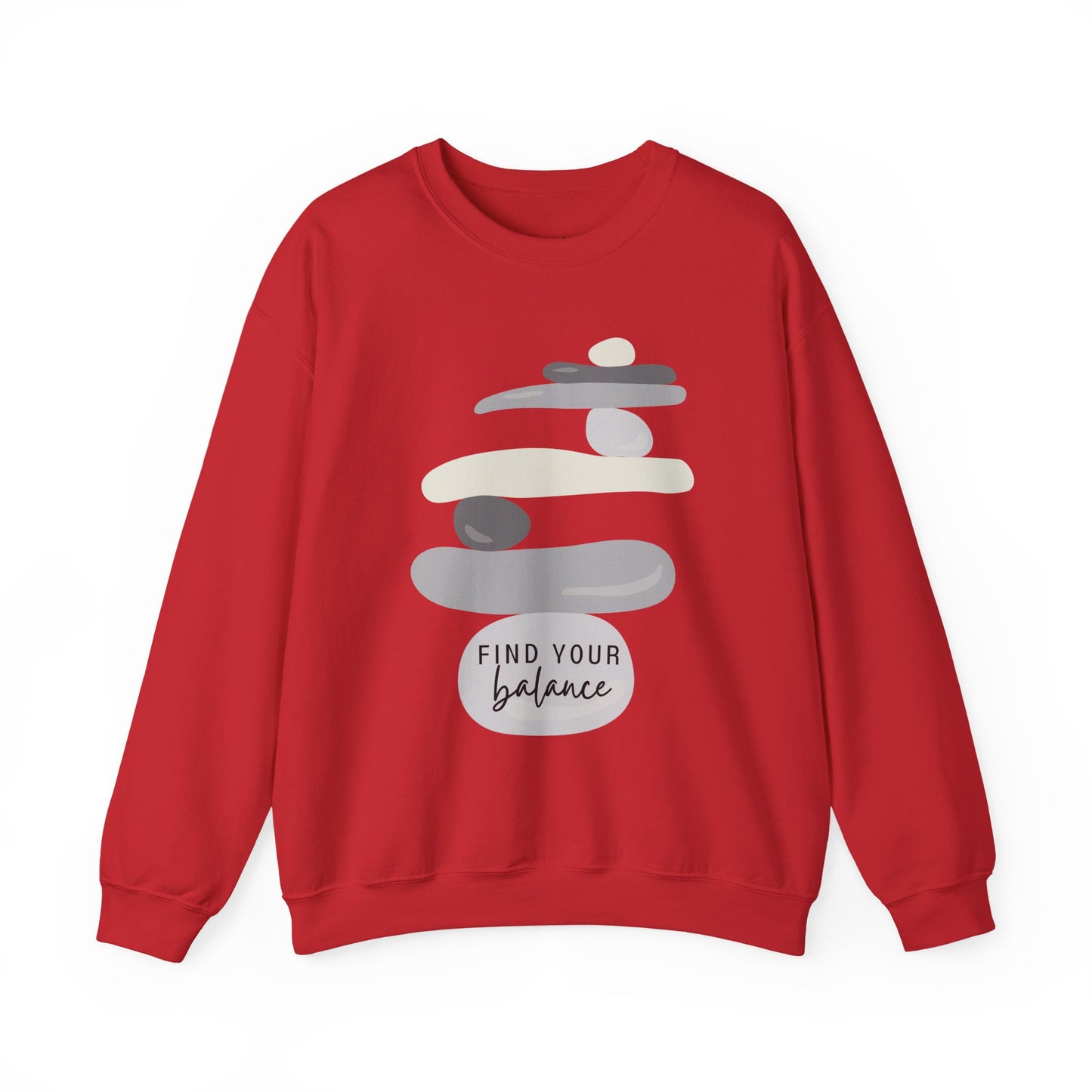 Find Your Balance Empowering Unisex Crewneck Sweatshirt, Affirmation Apparel, Motivational Gift, Cozy Self-Care Clothing, Inspirational Wear