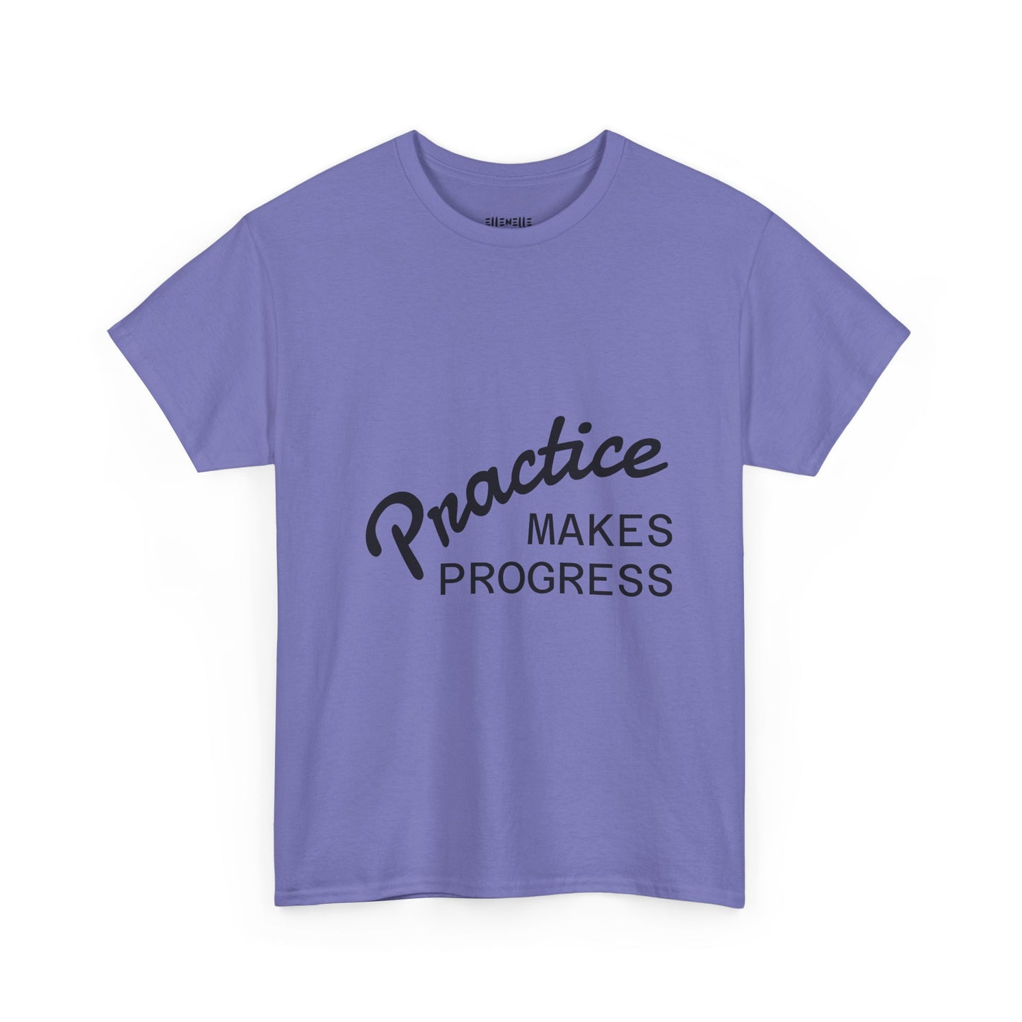 Unisex Heavy Cotton Tee with 'Practice Makes Progress'