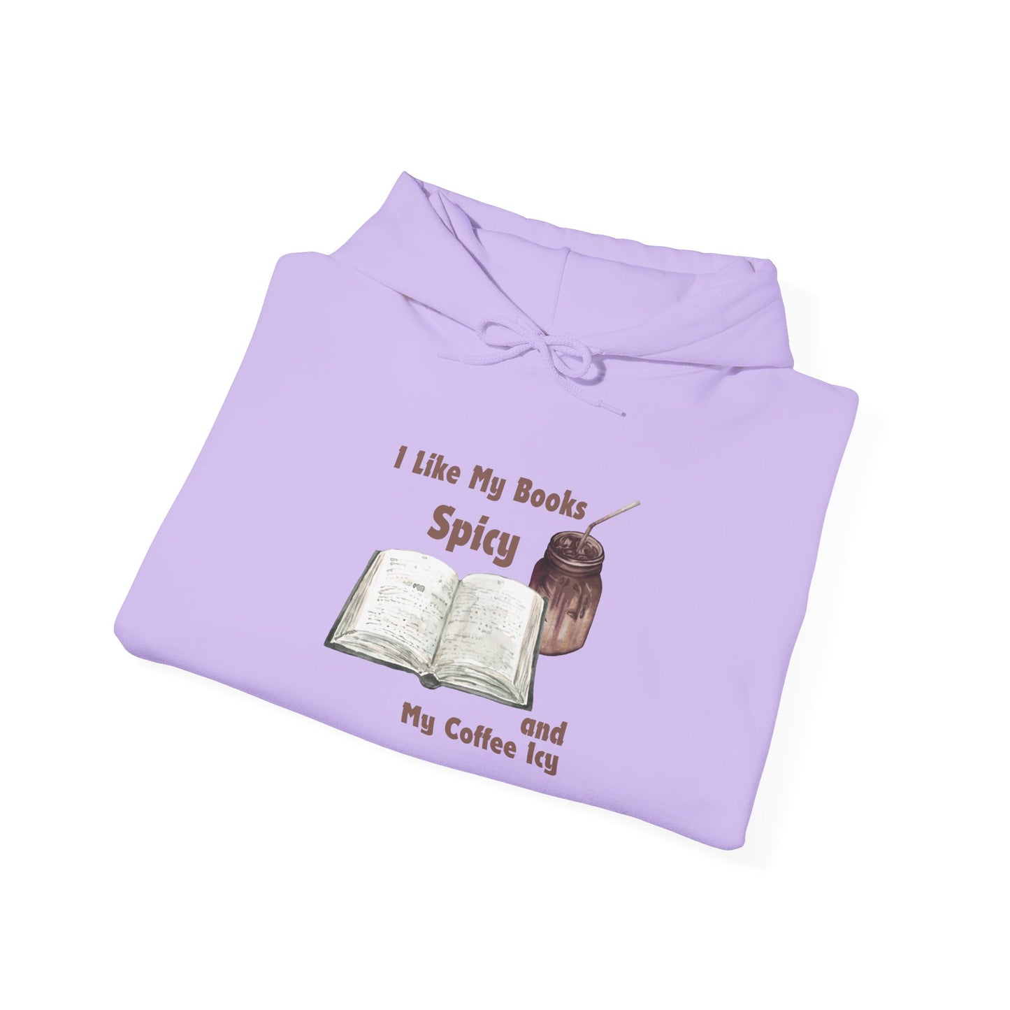 I Like My Books Spicy... Unisex Hooded Sweatshirt with Library Design, Cozy Literature Hoodie for Book Lovers, Perfect Gift for Readers, Literary [...]