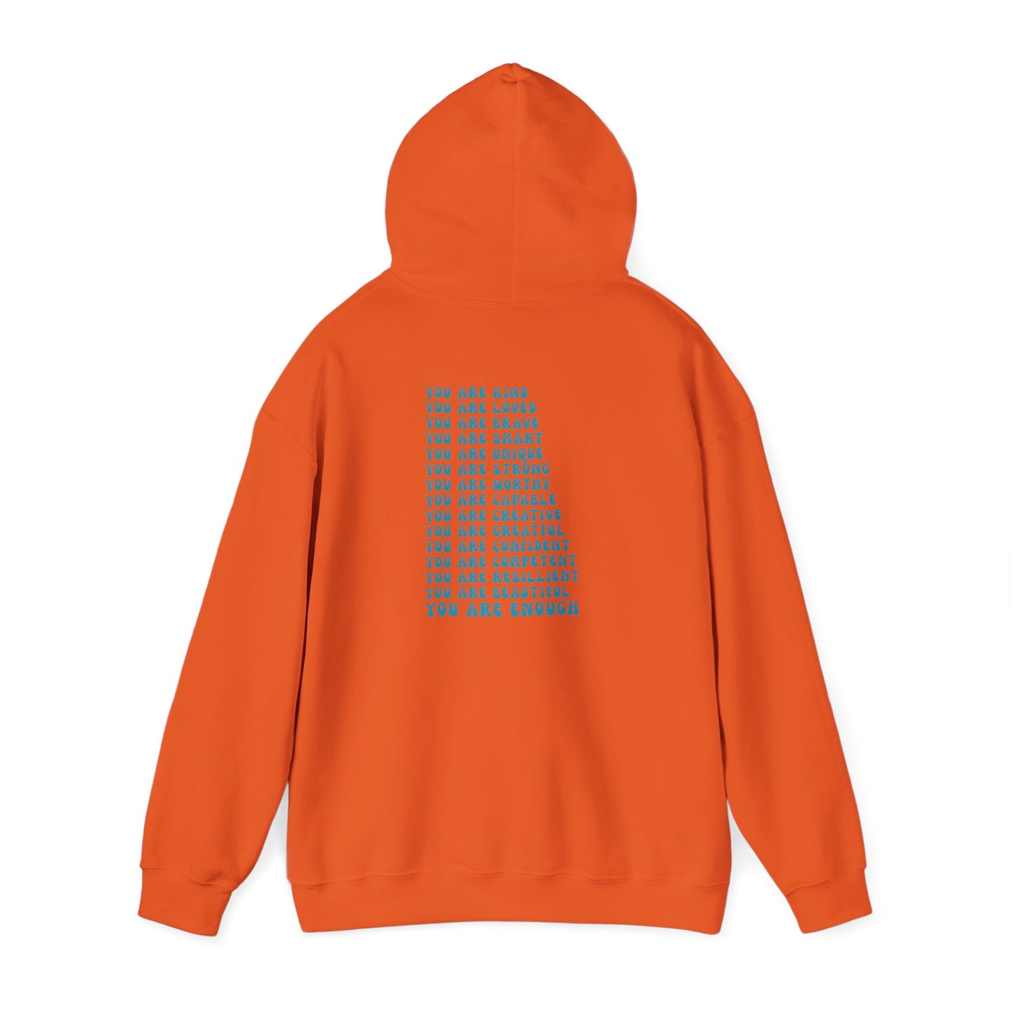 You Are Enough Motivational Hoodie, Unisex Sweatshirt, Casual Comfort Wear, Gift for Teens, Inspirational Clothing, Everyday Hoodie