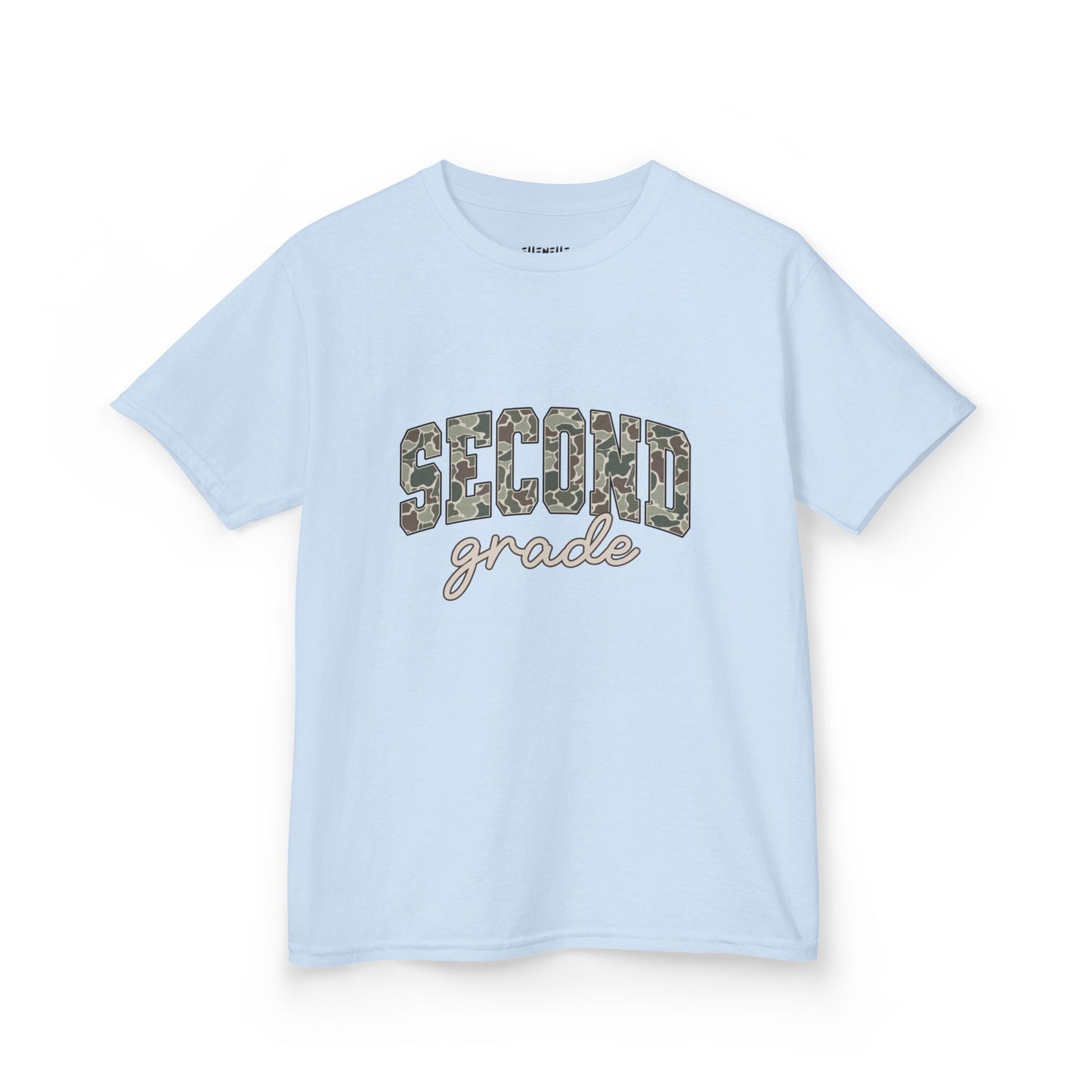 Camo Second Grade T‑Shirt — Neutral Back-to-School Tee